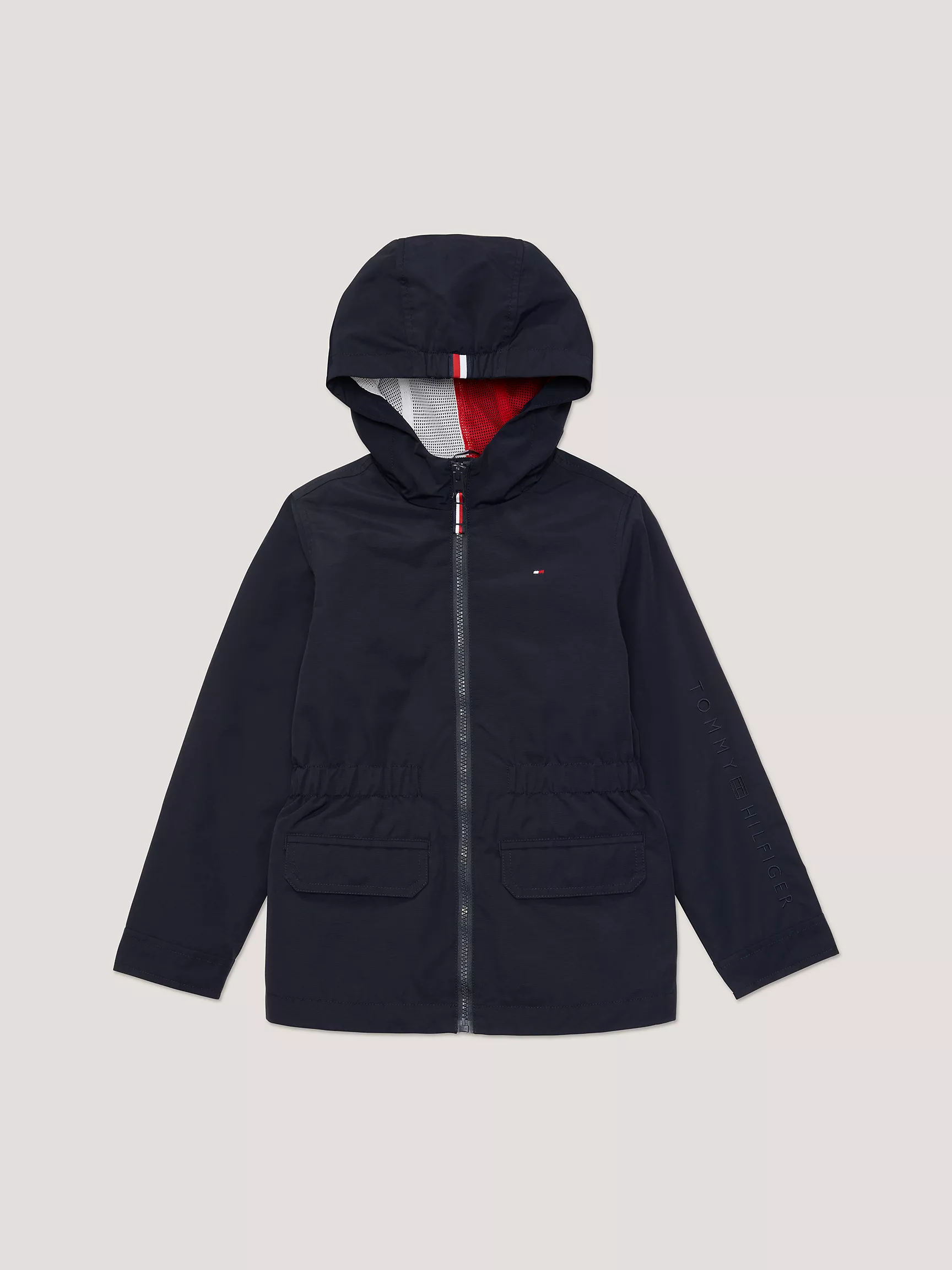 Куртка для девочки Tommy Hilfiger, Детская яхтенная куртка с капюшоном и логотипом флага