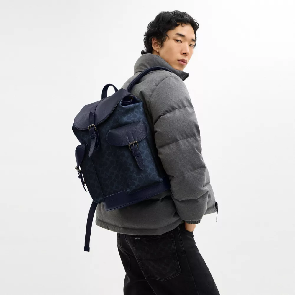 Рюкзак COACH Warner Backpack In Signature Canvas