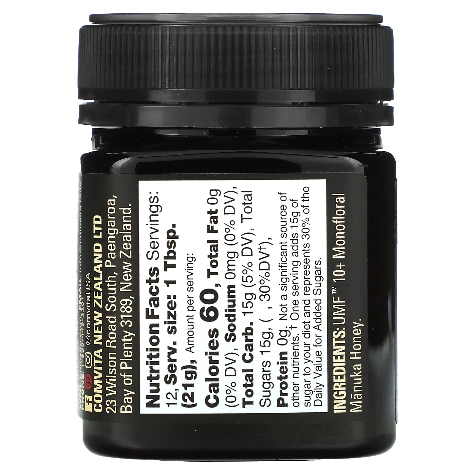 Comvita, необработанный мед манука, Certified UMF 10+ (MGO 263+), 250 г (8,8 унции)
