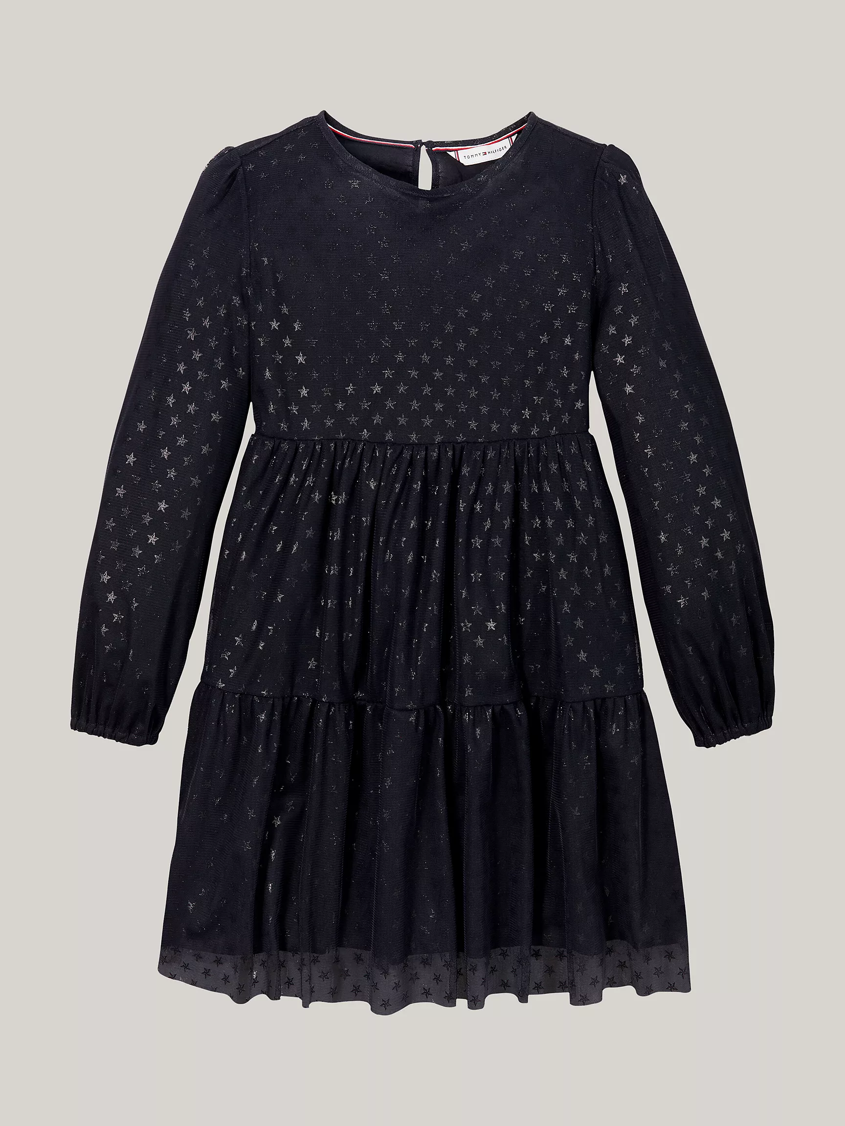 Платье для девочек Tommy Hilfiger, Детское многослойное платье с фольгированными звездами