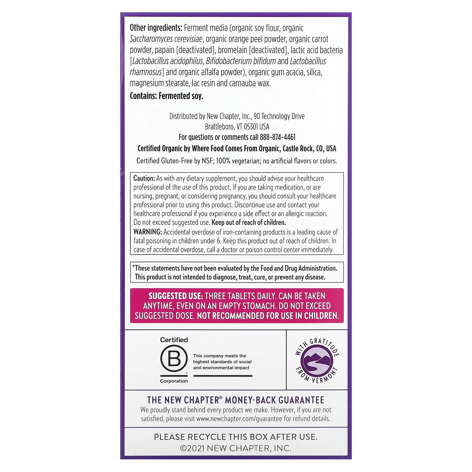 New Chapter, Perfect Postnatal, мультивитаминный комплекс, 192 вегетарианских таблеток