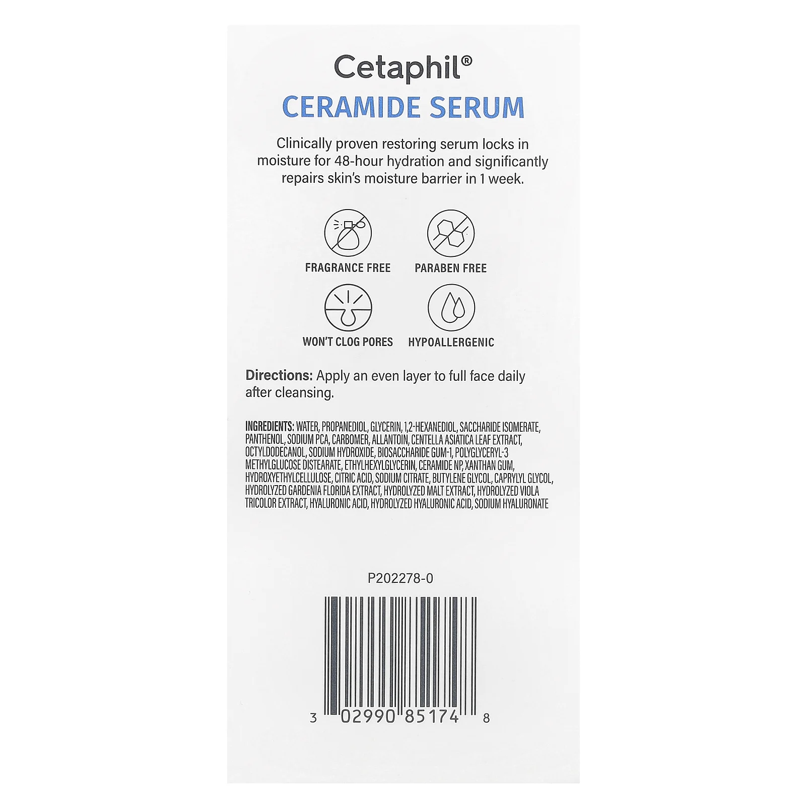 Cetaphil, Сыворотка с керамидами, без отдушек, 30 мл (1 жидк. унц.)