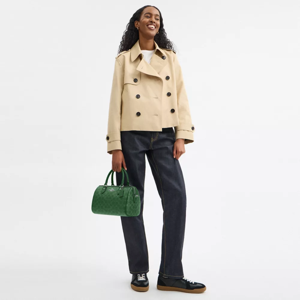 Сумка COACH Rowan Satchel Bag In Signature Canvas