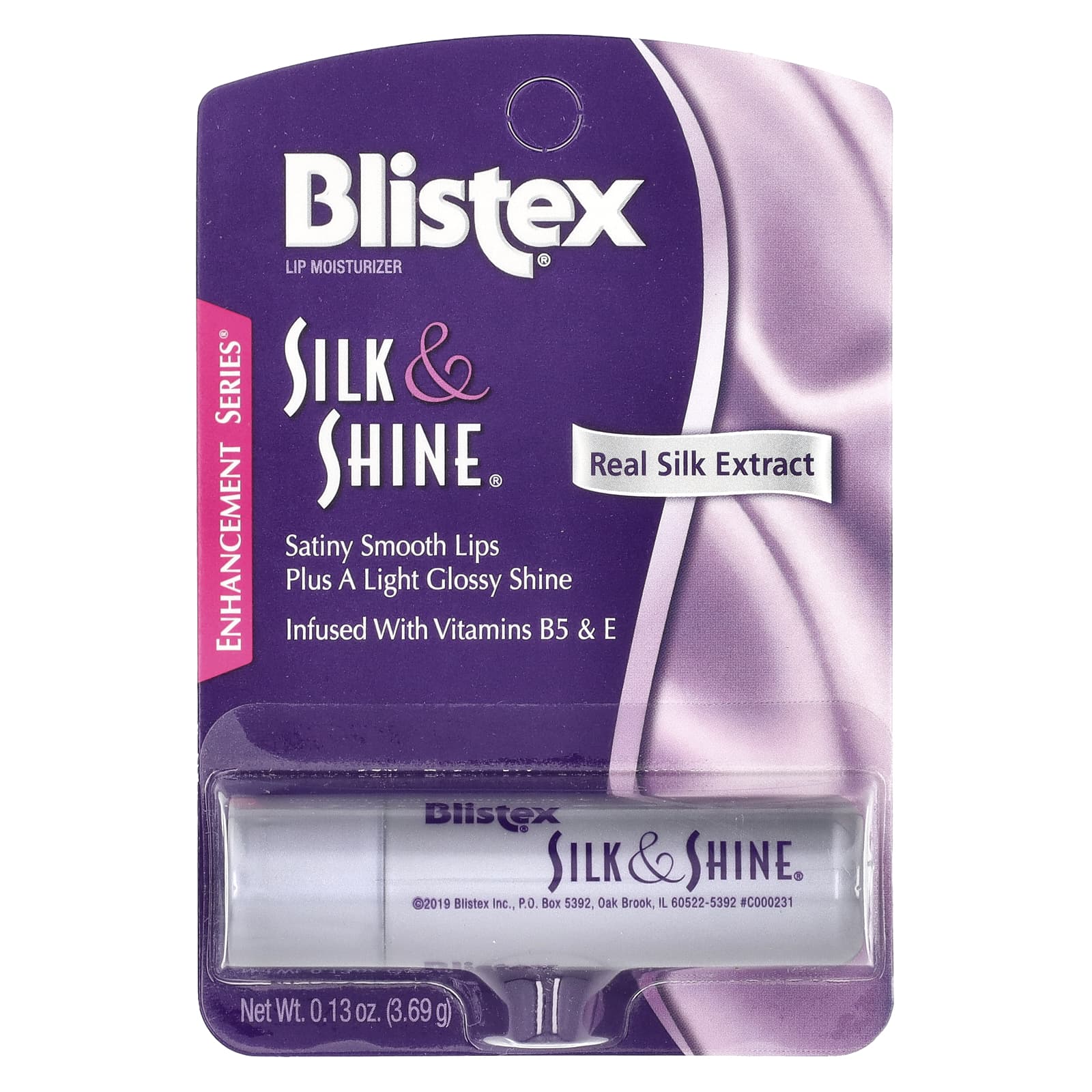Blistex, Увлажняющее средство для губ, шелк и блеск, 3,69 г (0,13 унции)