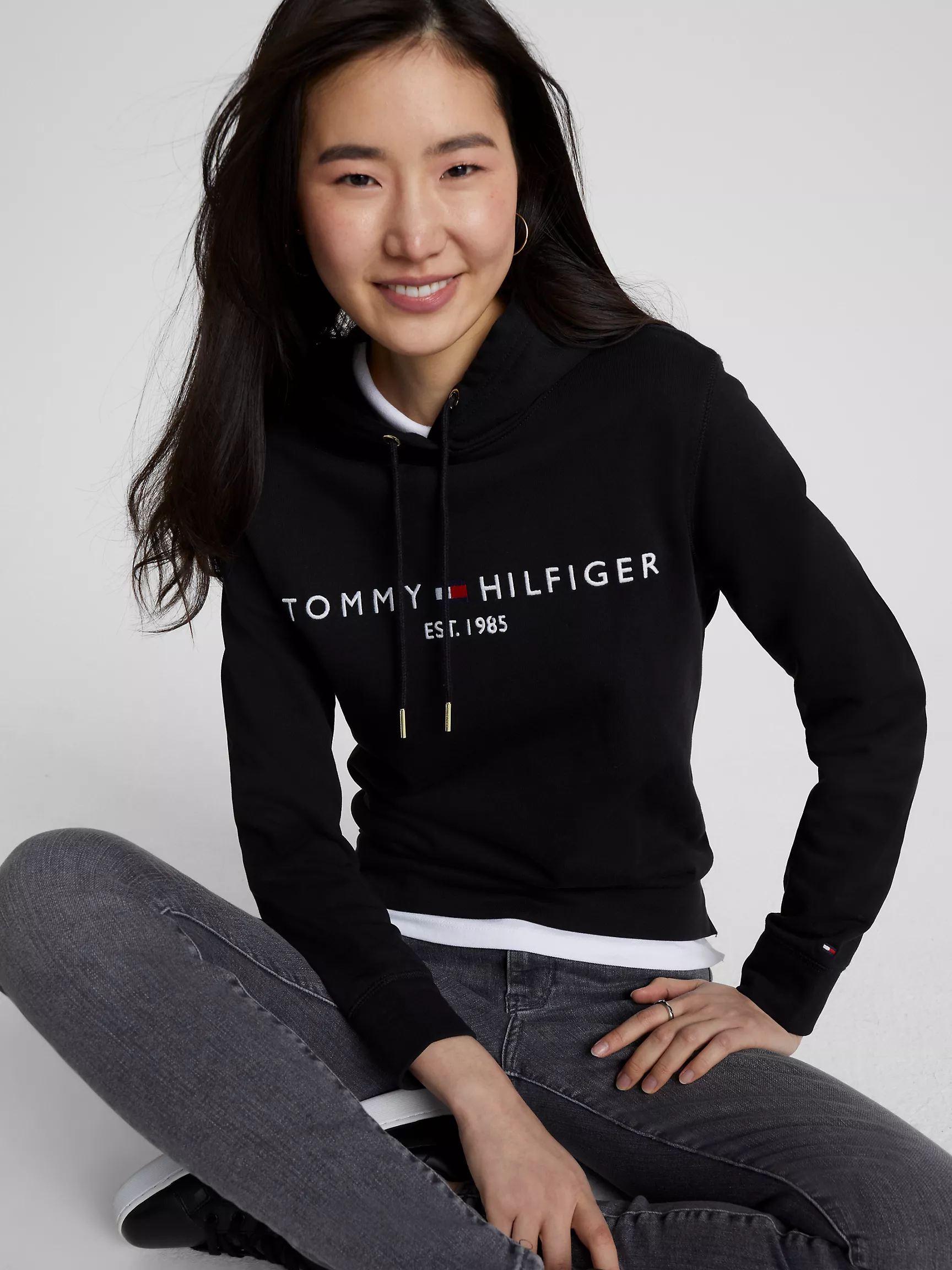 Женское худи Tommy Hilfiger, Худи с вышитым логотипом Tommy