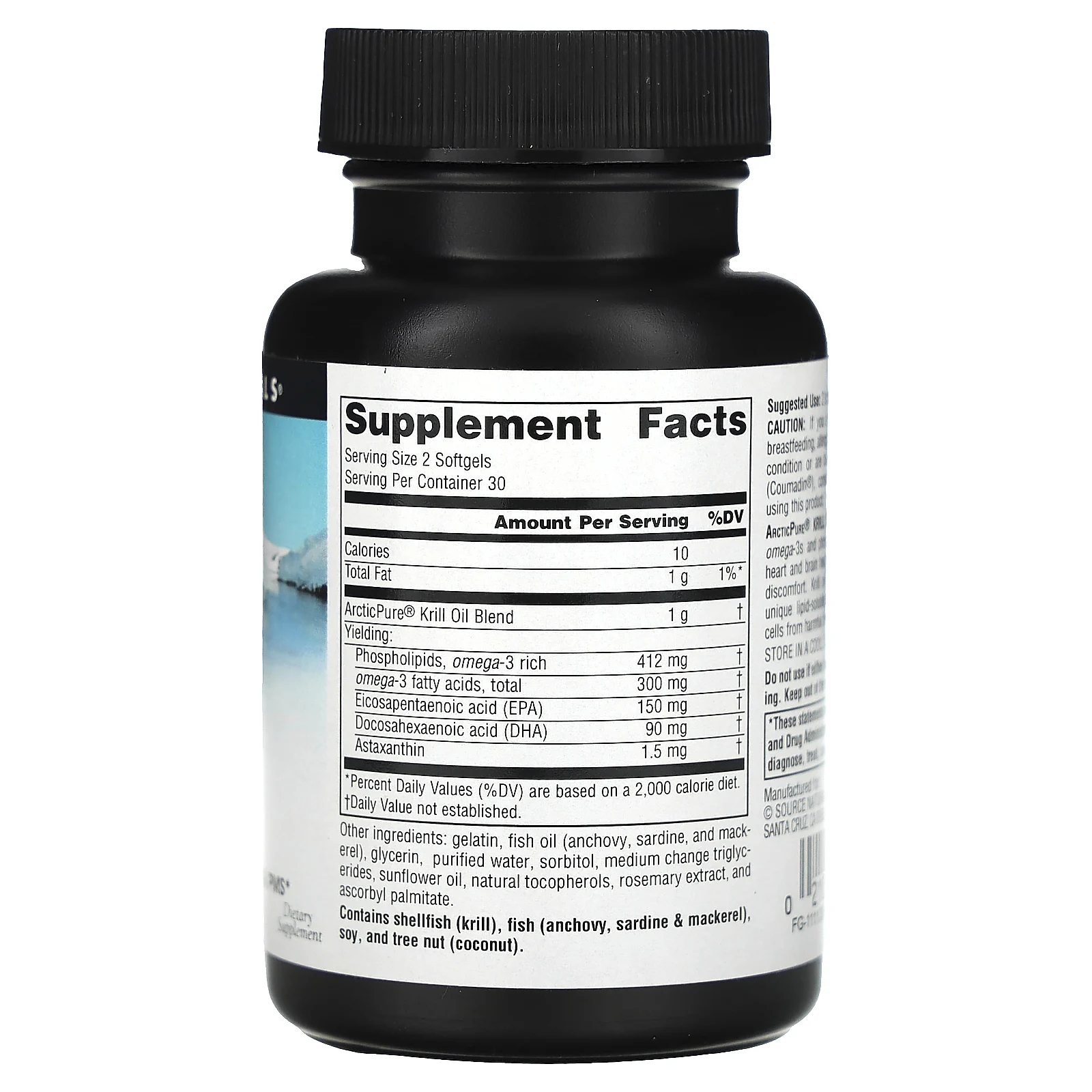 Source Naturals, ArcticPure, крилевый жир, 500 мг, 60 желатиновых капсул