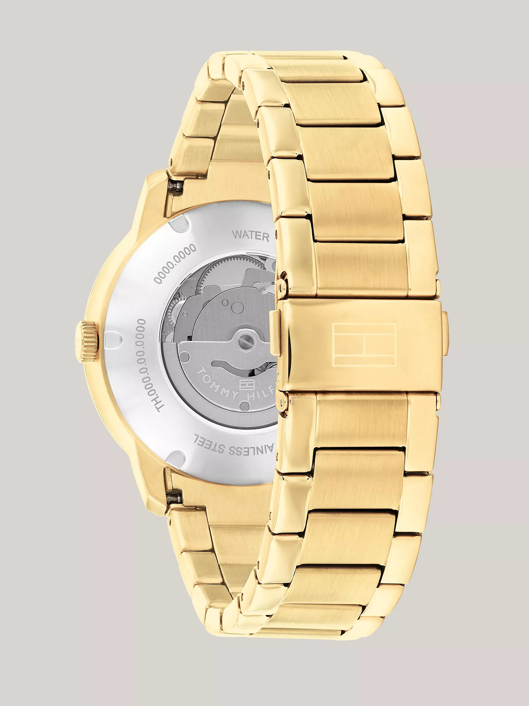 Мужские часы Tommy Hilfiger, Автоматические часы 43 мм с зеленым прозрачным циферблатом