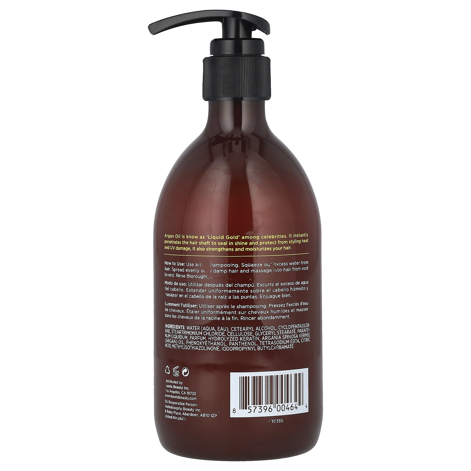 Luseta Beauty, Кондиционер с аргановым маслом, для всех типов волос, 500 мл (16,9 жидк. Унции)