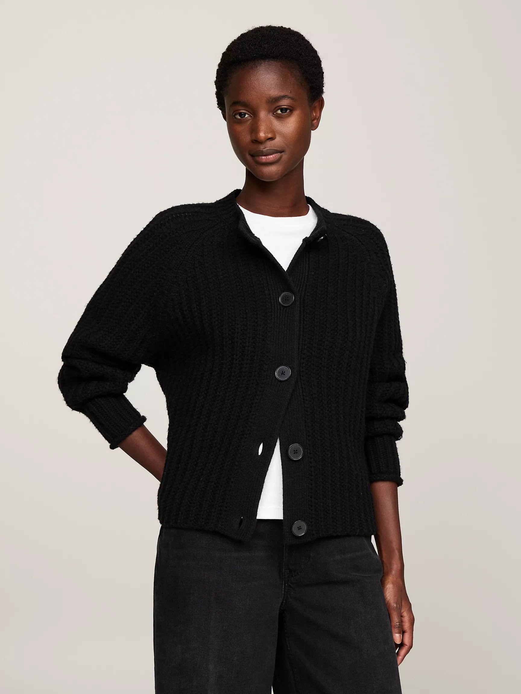 Женский свитер Tommy Hilfiger, Удлиненный шерстяной кардиган