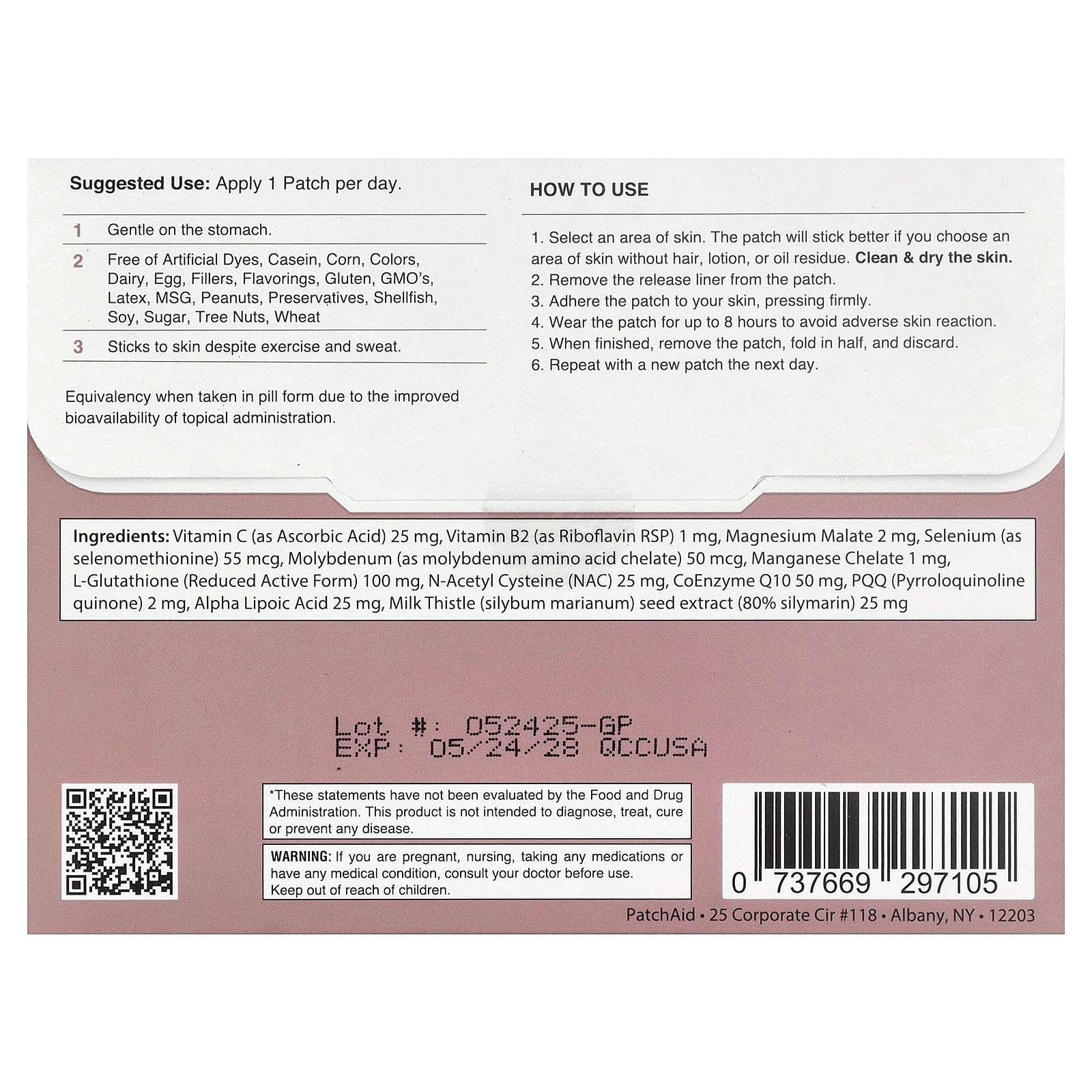 PatchAid, патч с глутатионом, 30 шт.