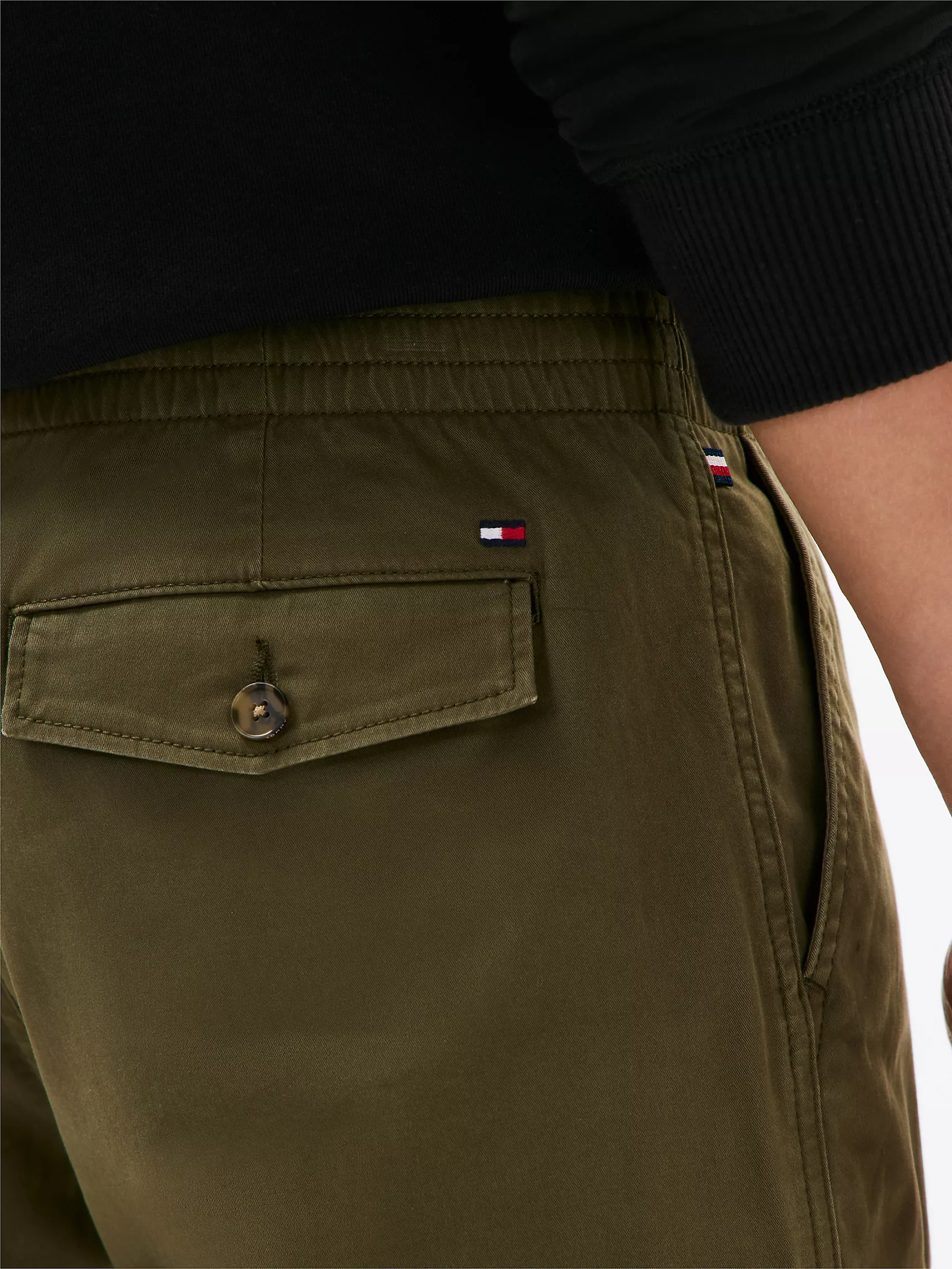 Мужские шорты Tommy Hilfiger, Трикотажные шорты из твила с бархатистой отделкой