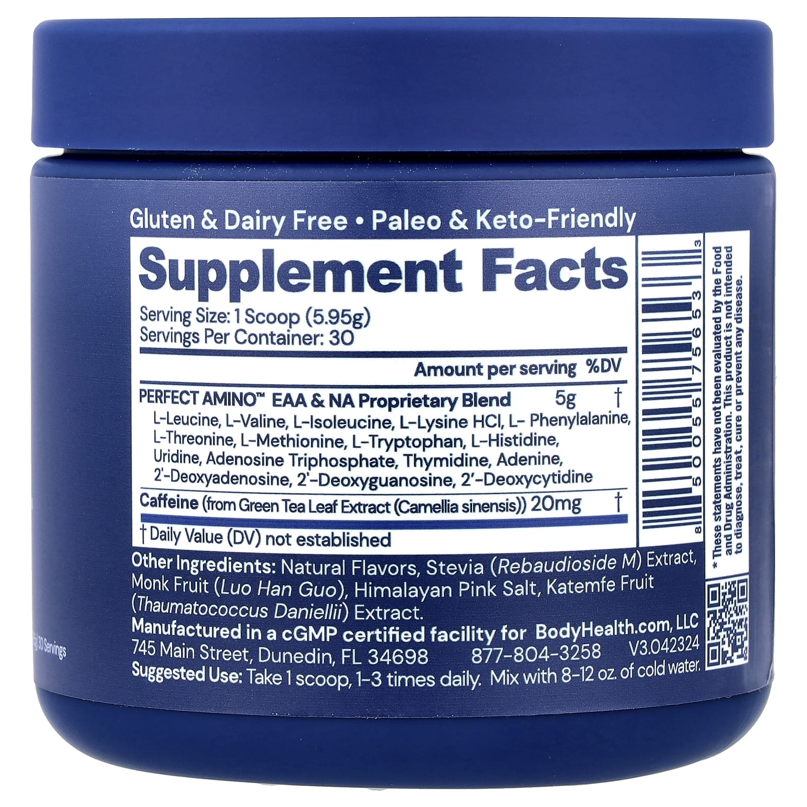 BodyHealth, Perfect Amino ™, мокко, 178,5 г (6,3 унции)