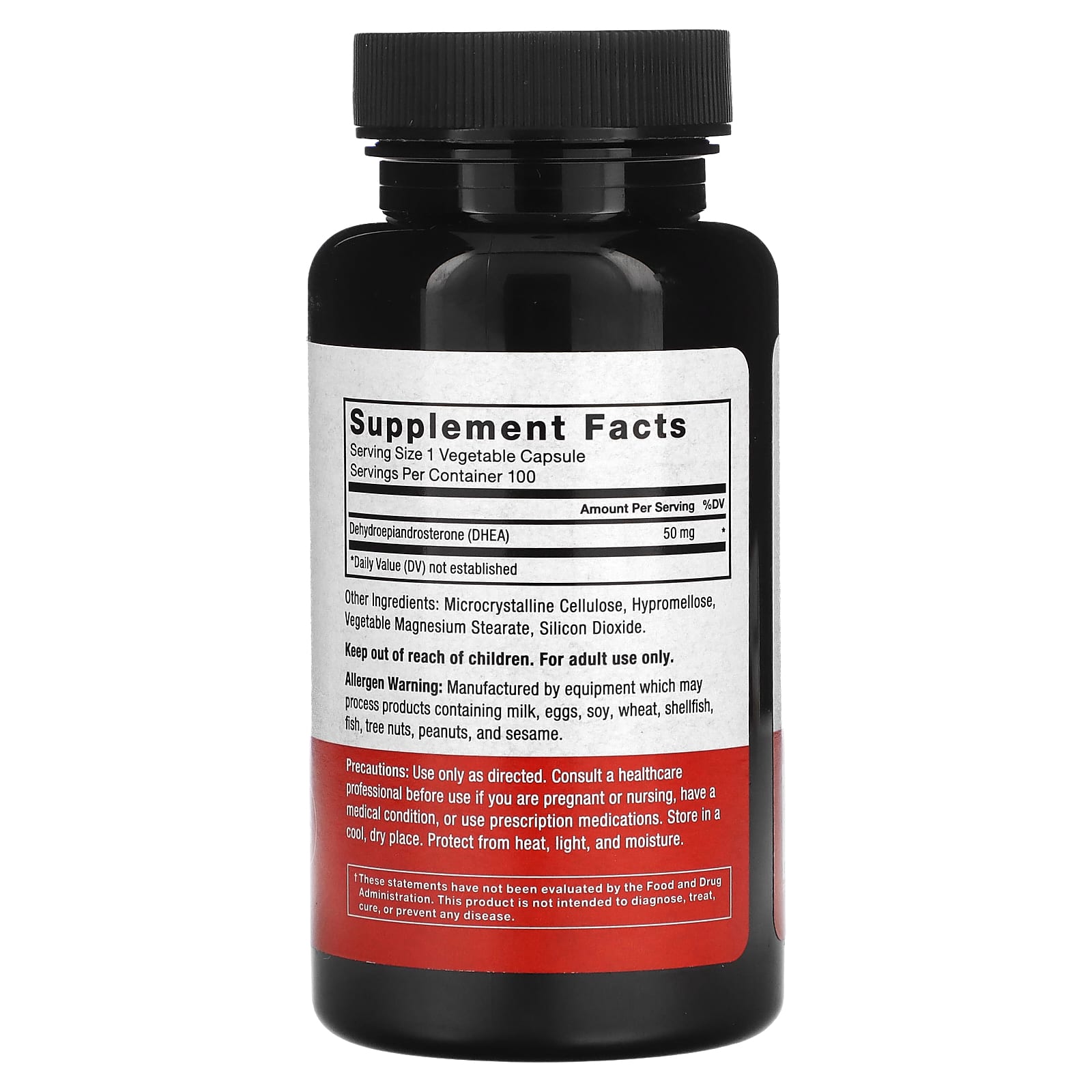 Force Factor, ДГЭА, 50 мг, 100 растительных капсул