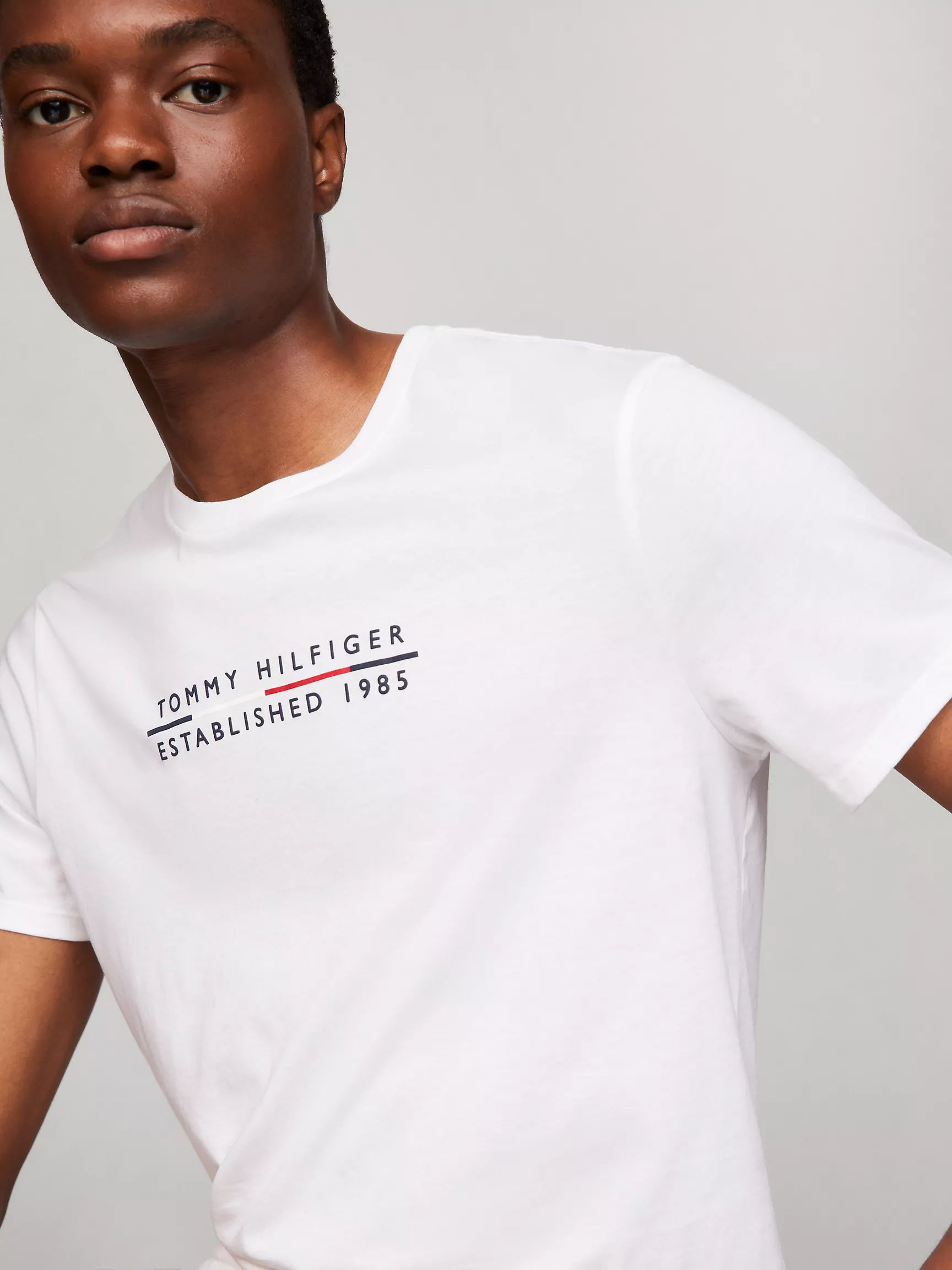 Мужская футболка Tommy Hilfiger, Футболка с вышитым логотипом Hilfiger