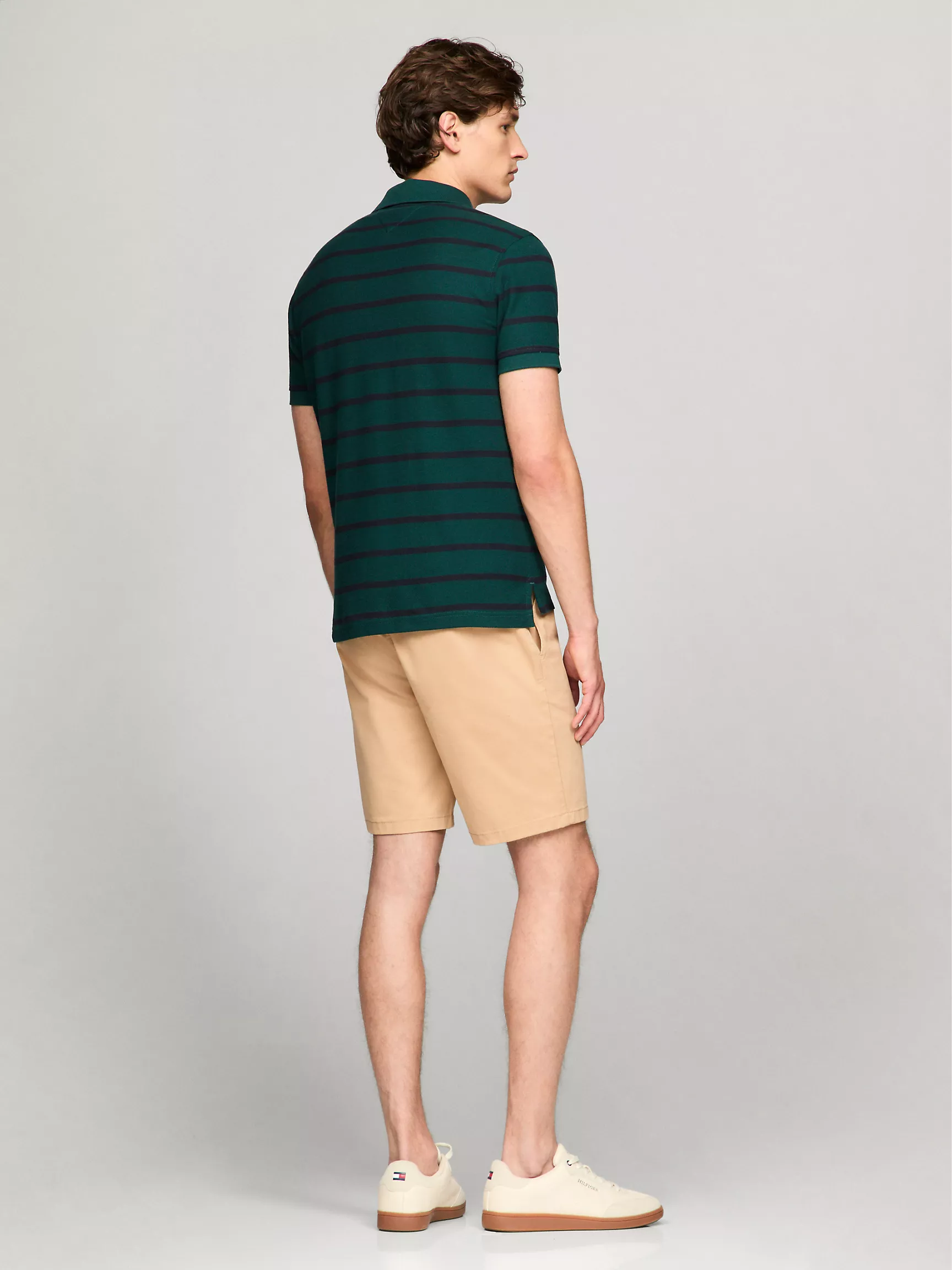 Мужское поло Tommy Hilfiger, Полосатое влагоотводящее поло стандартного кроя