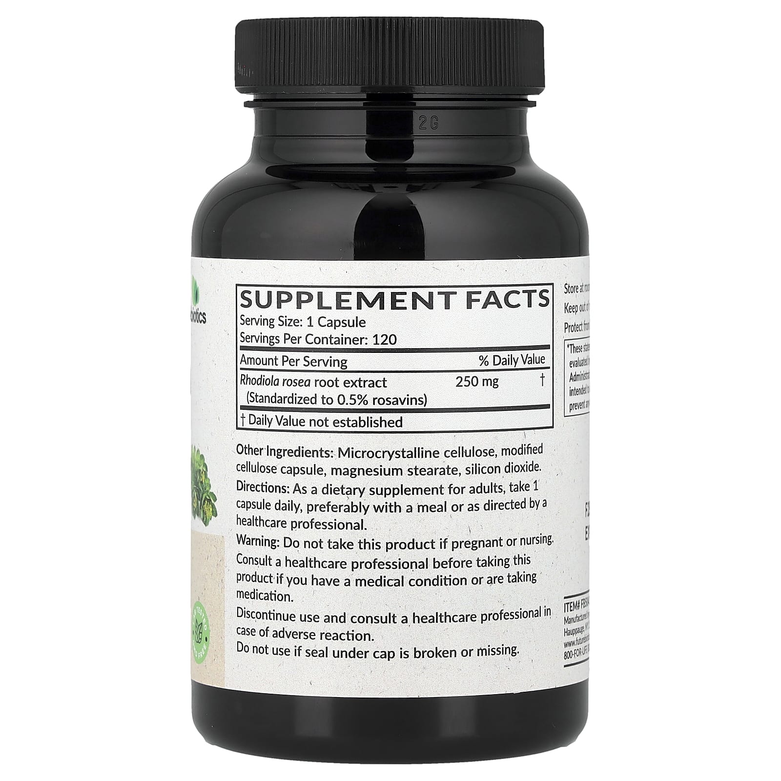 Futurebiotics, родиола розовая (Rhodiola rosea), 120 вегетарианских капсул (250 мг в 1 капсуле)