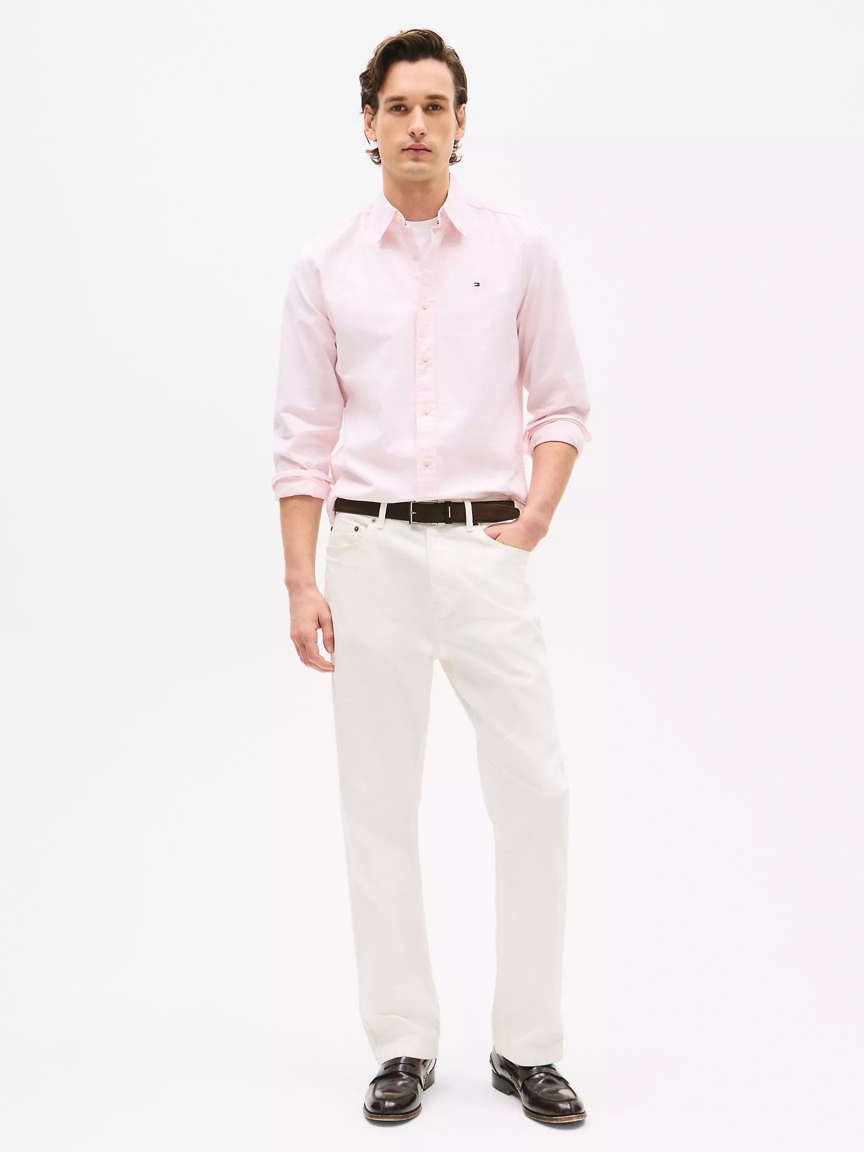 Мужская рубашка Tommy Hilfiger, Эластичная рубашка из оксфорда стандартного кроя