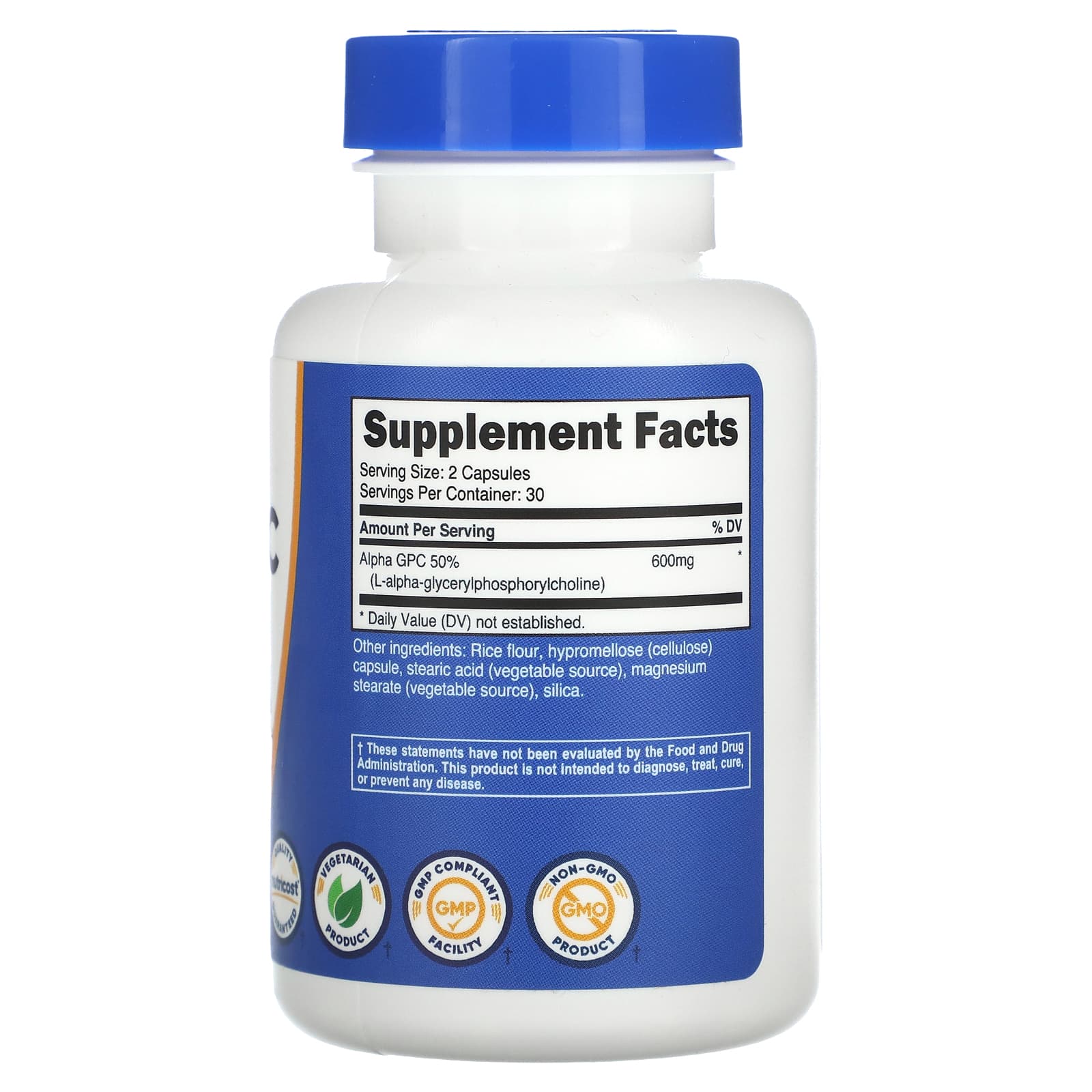 Nutricost, альфа-ГФХ, 600 мг, 60 капсул (300 мг в 1 капсуле)