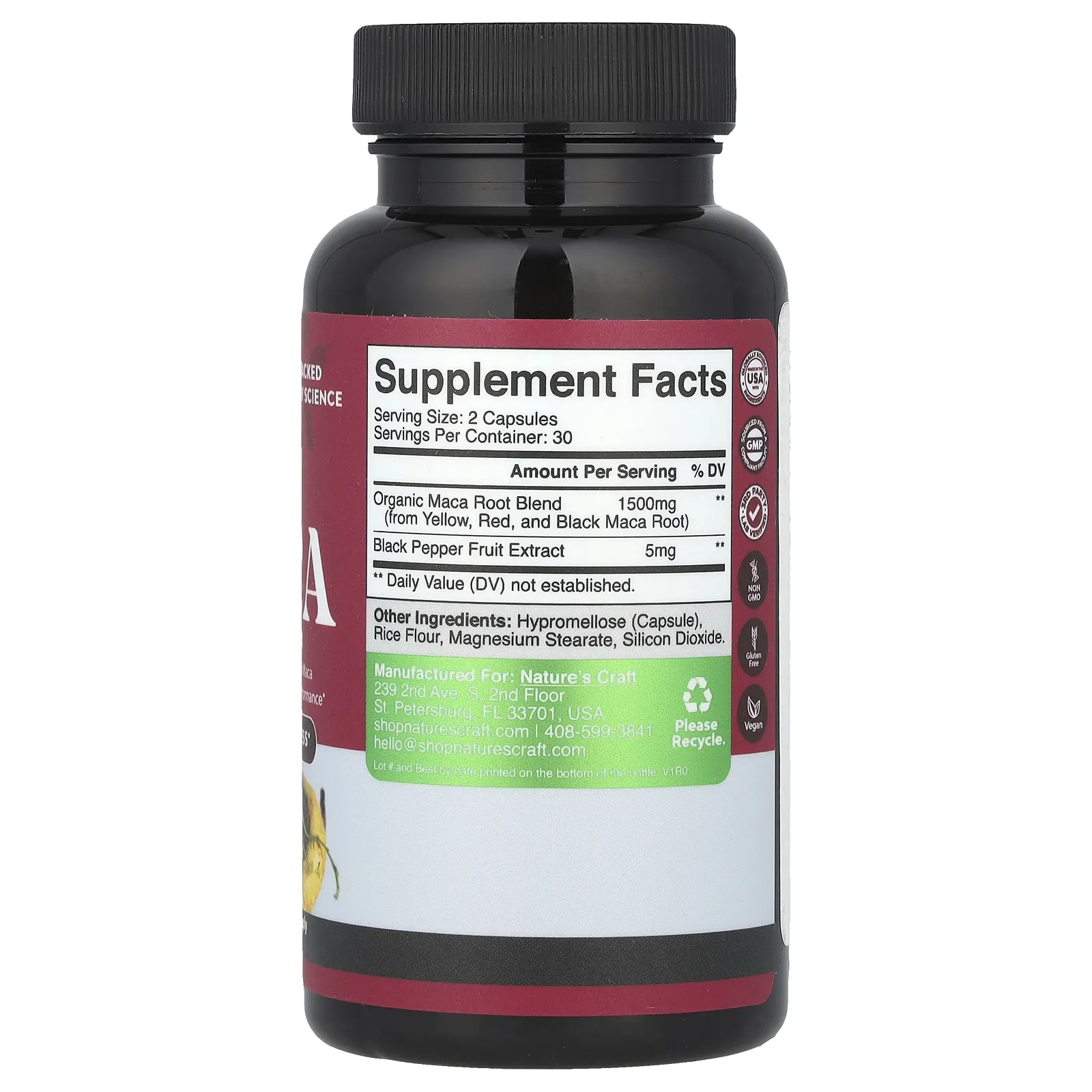 Nature's Craft, Women's Wellness, комплекс из корня маки, 60 капсул