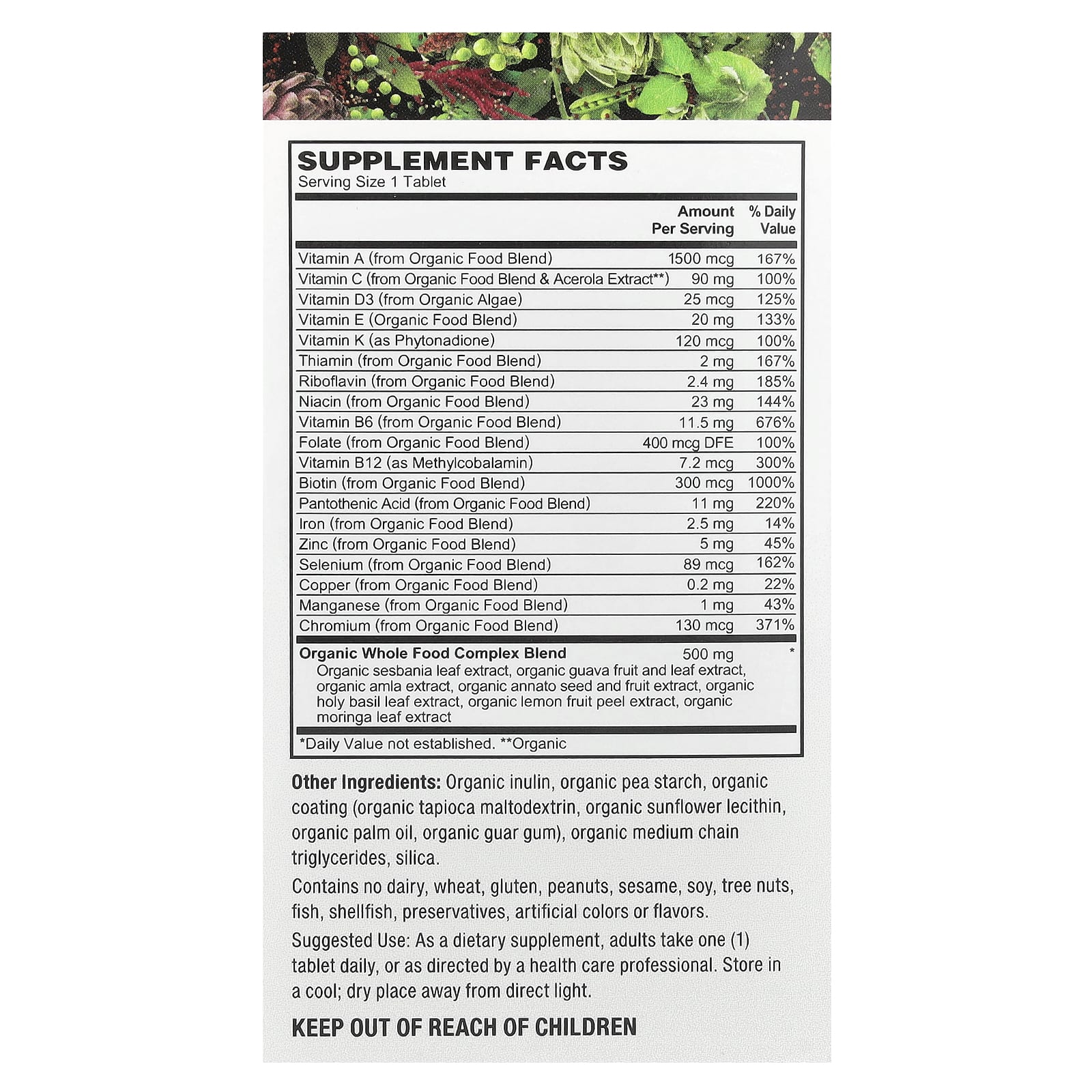 PlantFusion, Органические веганские мультивитамины для мужчин, 60 веганских таблеток