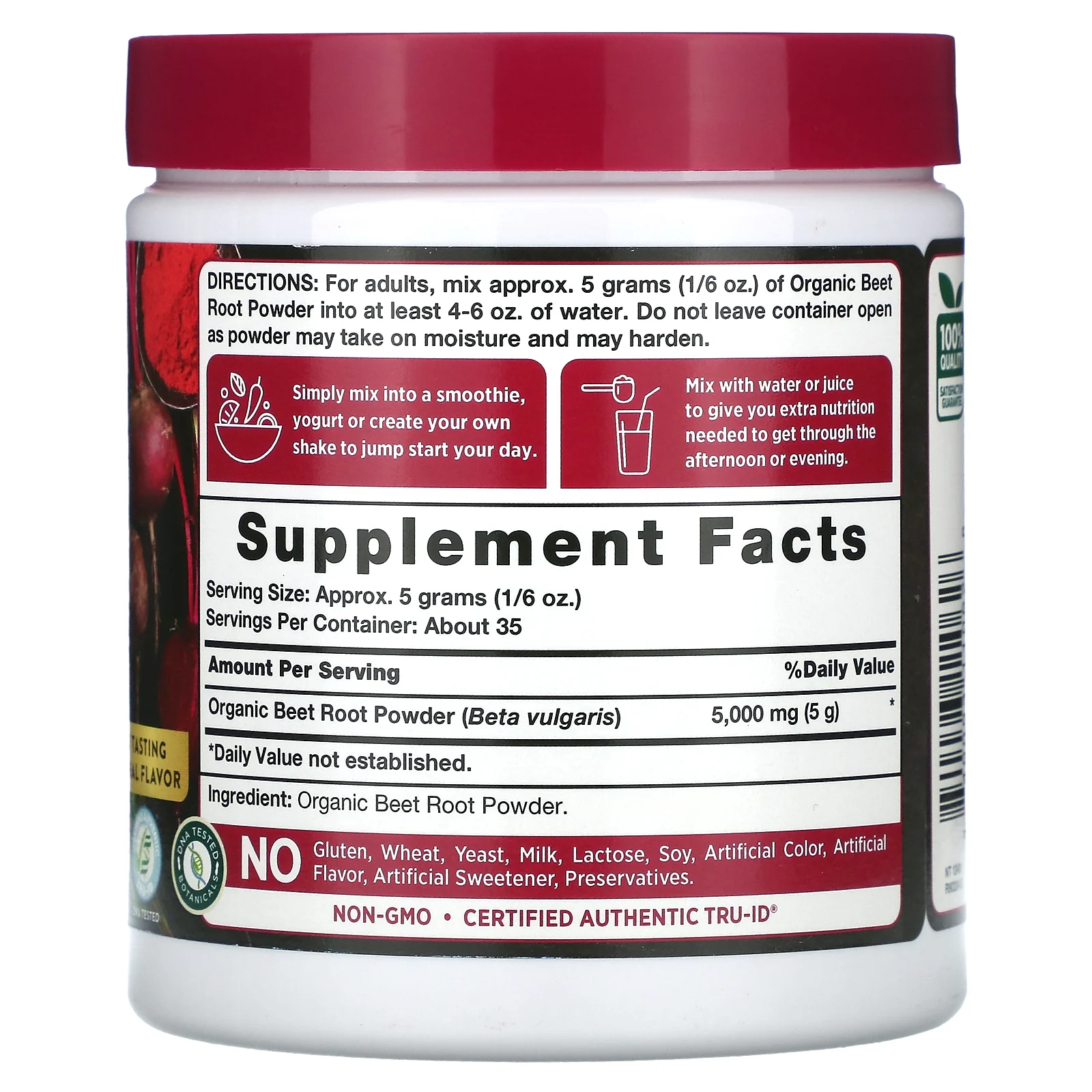 Nature's Truth, Порошок из органической свеклы, 173 г (6,1 унции)