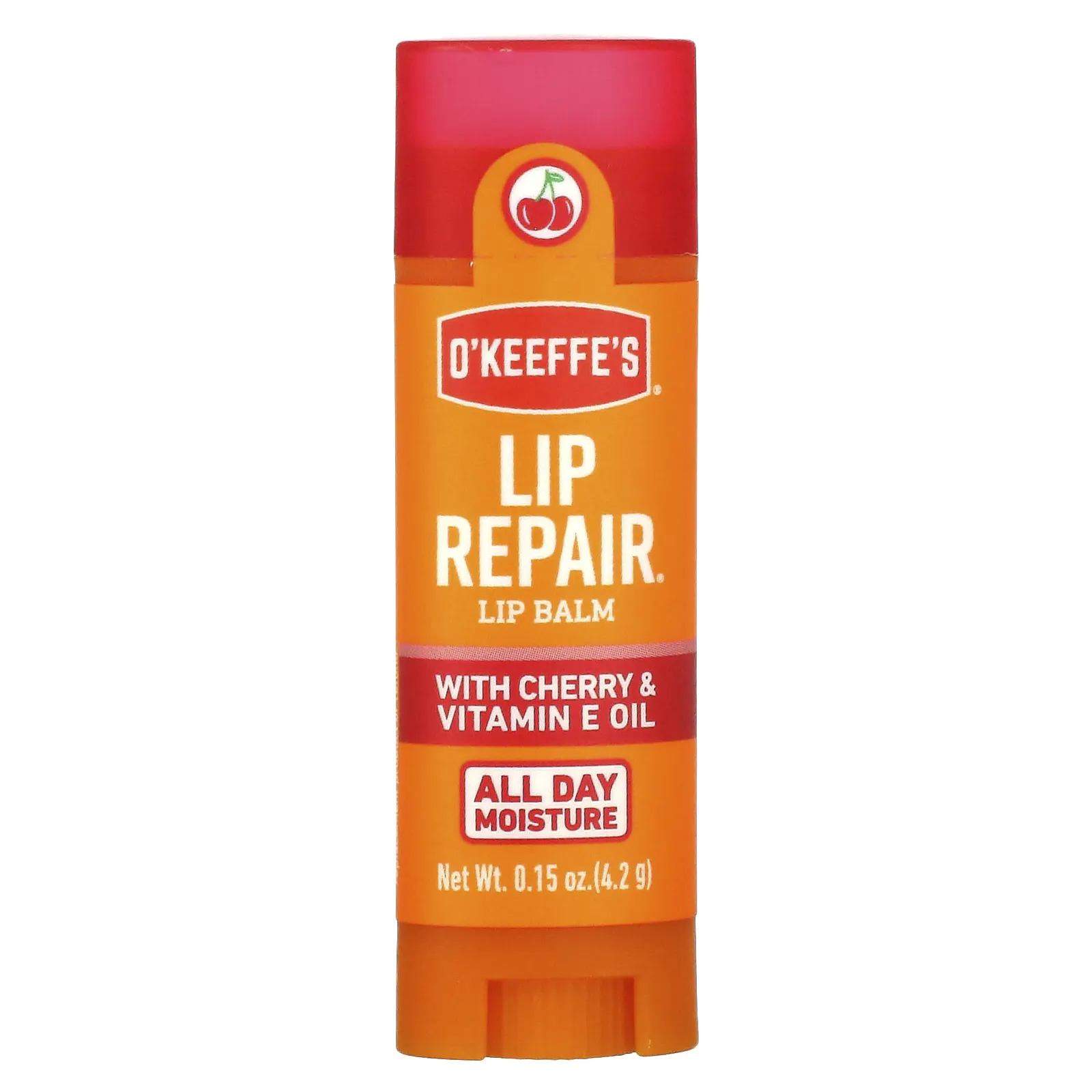 O'Keeffe's, Бальзам для губ Lip Repair, вишня и масло с витамином Е, 4,2 г (0,15 унции)