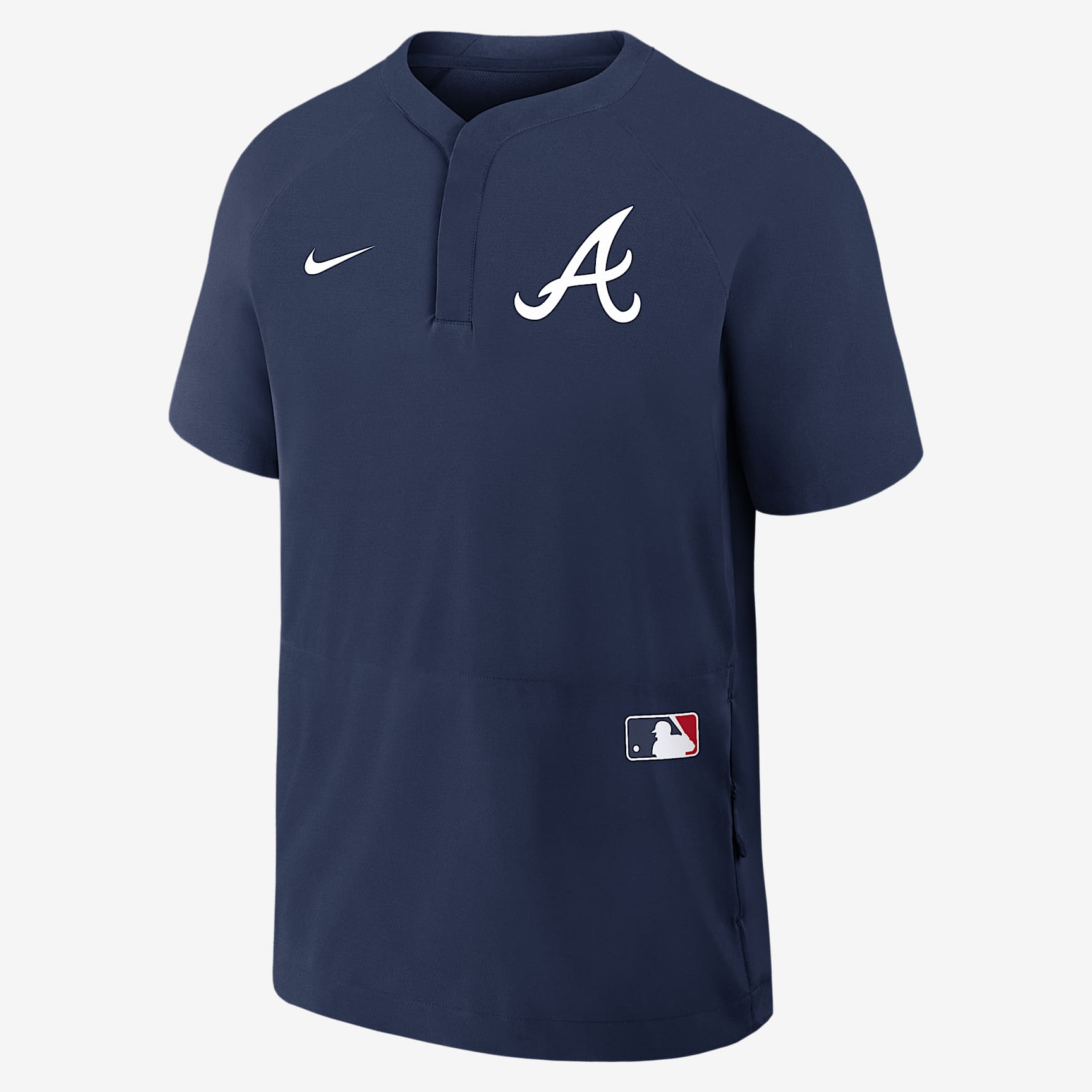 Atlanta Braves Authentic Collection Men's Nike MLB Short-Sleeve Windshirt