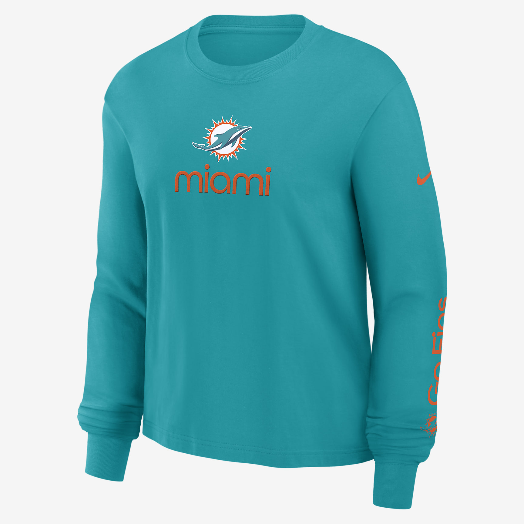 Miami Dolphins Boxy Women's Nike NFL Long-Sleeve T-Shirt