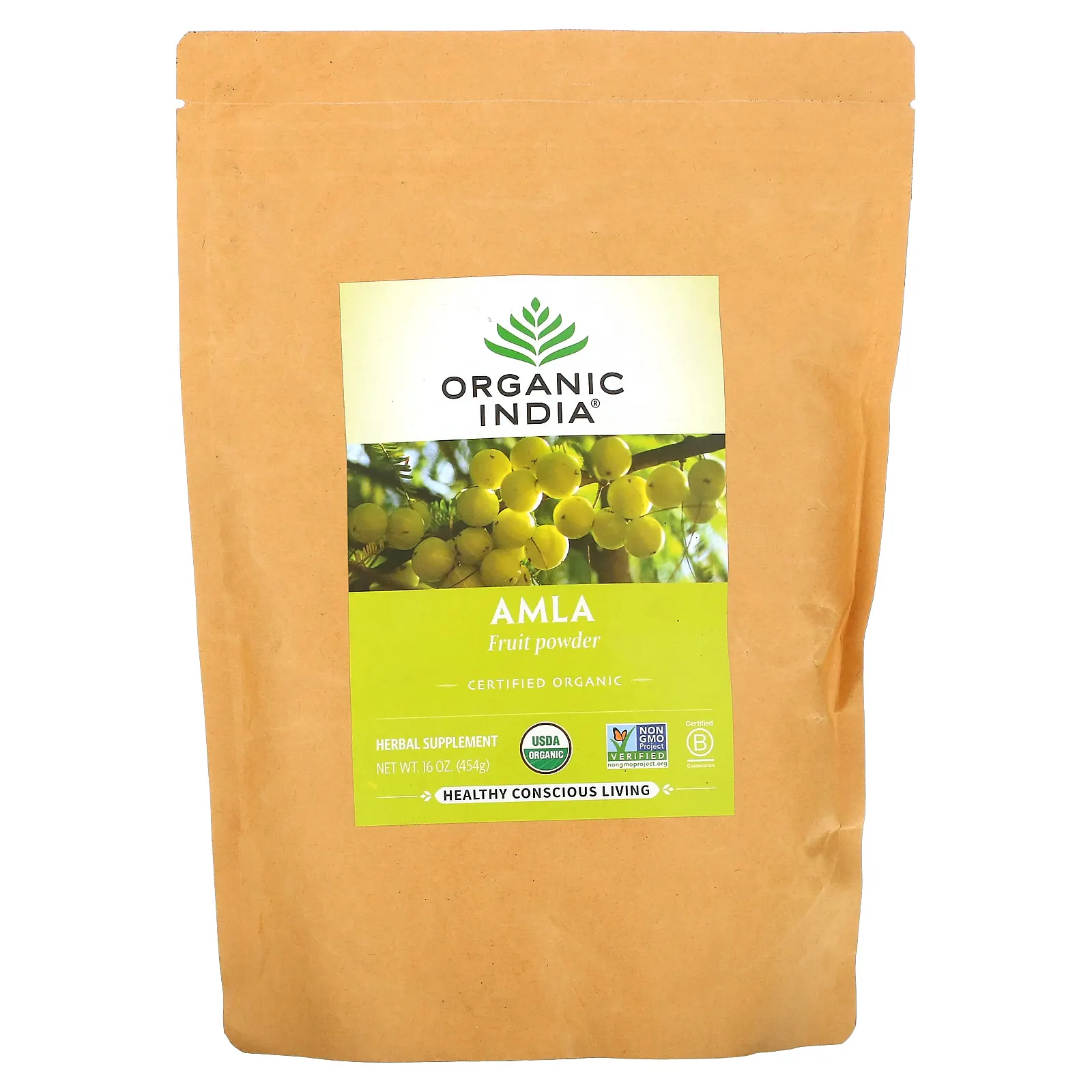 Organic India, Порошок фруктов амлы, 454 г (16 унций)