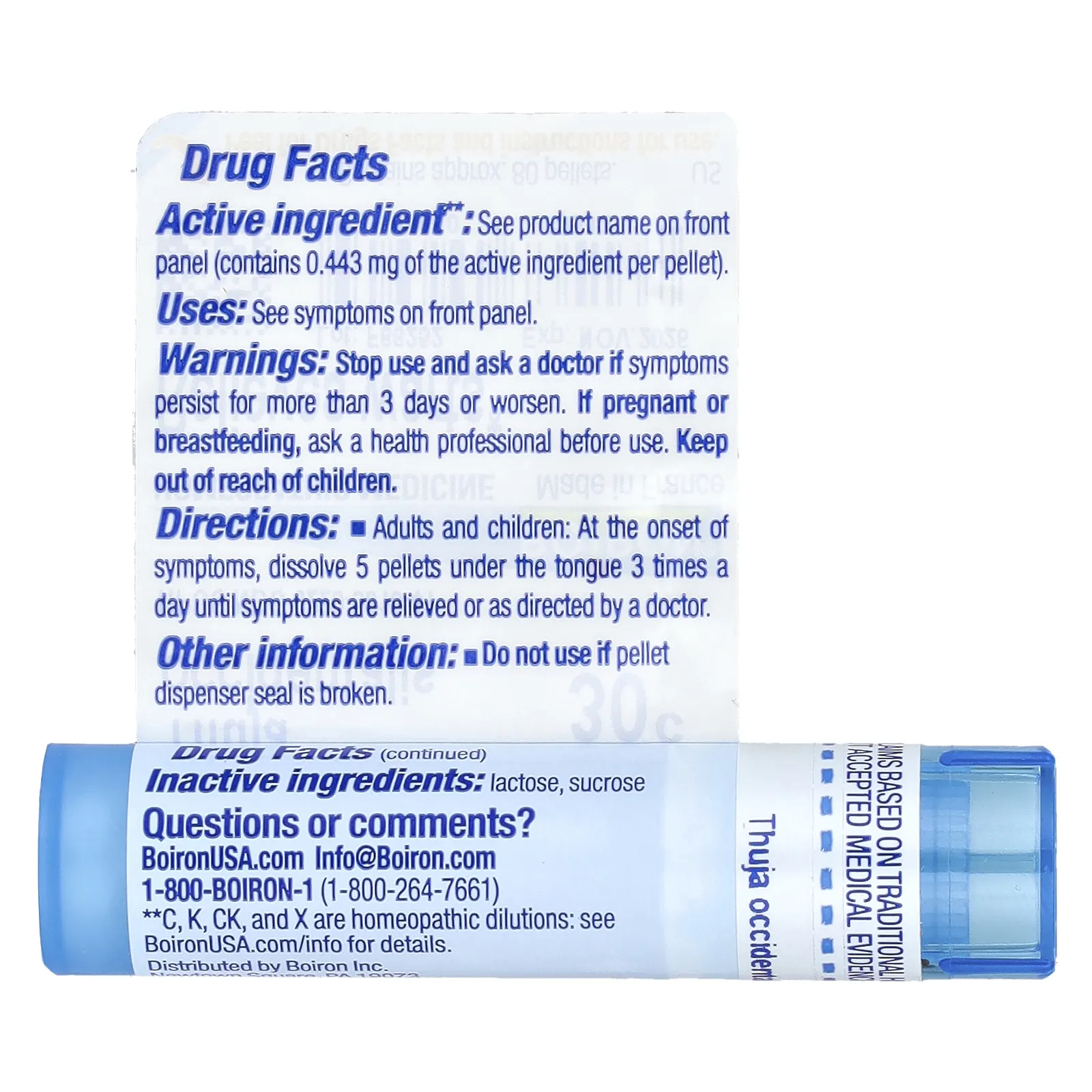 Boiron, Туя западная, 30 С, прибл. 80 гранул