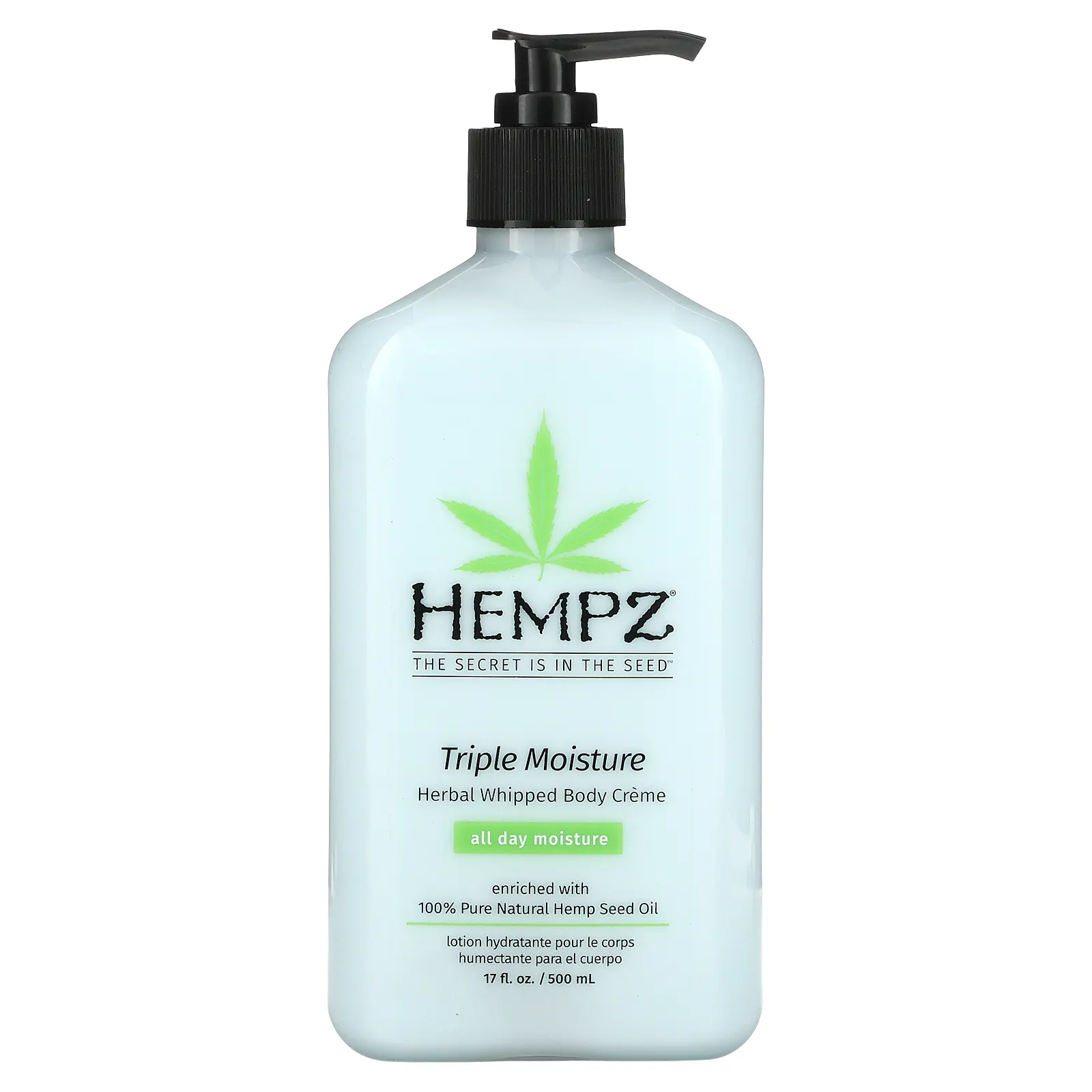 Hempz, Triple Moisture, крем-мусс для тела на растительной основе, 500 мл