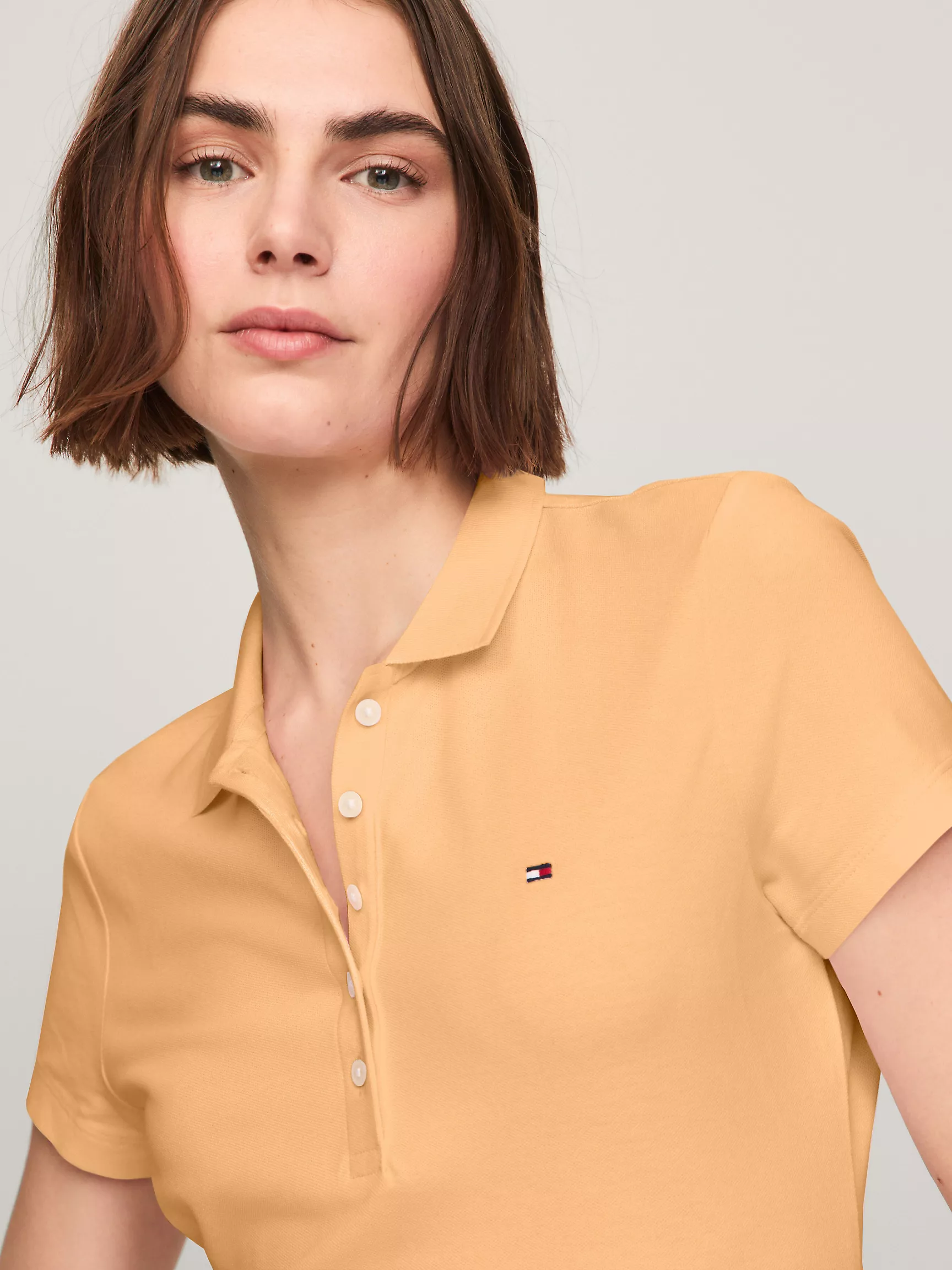 Женское платье Tommy Hilfiger, Приталенное платье-поло из эластичного хлопка