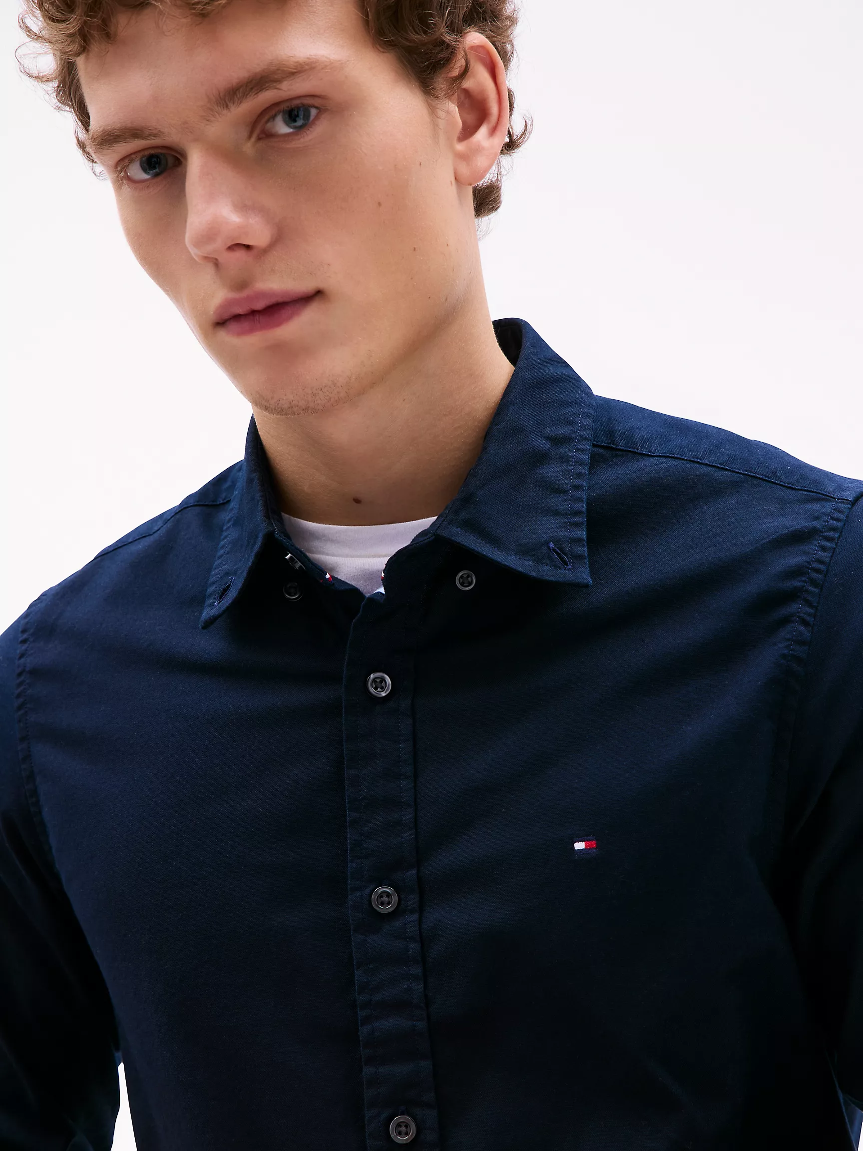 Мужская рубашка Tommy Hilfiger, Приталенная рубашка из оксфорда