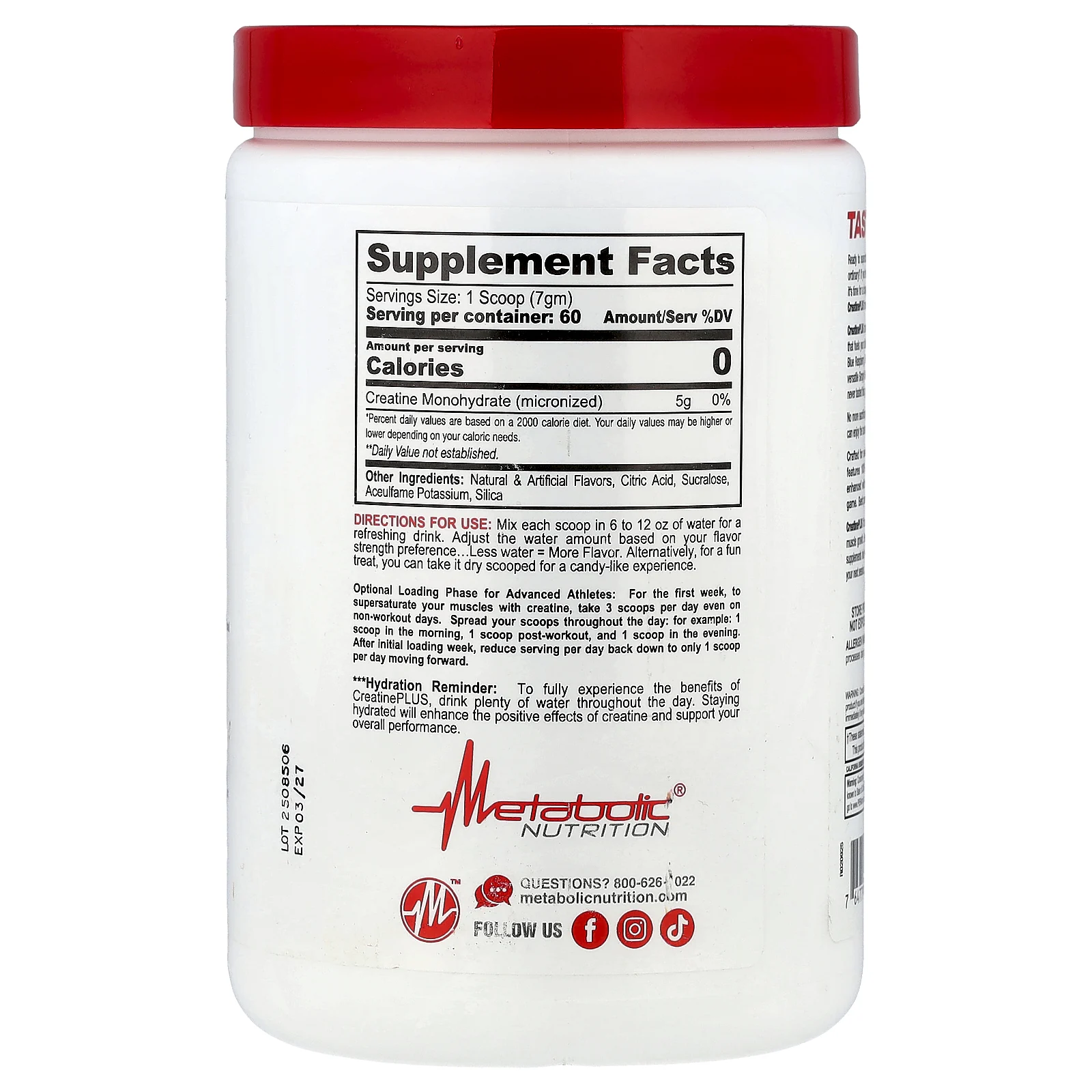 Metabolic Nutrition, Micronized Creatine Plus™, со вкусом лимонада, 420 г