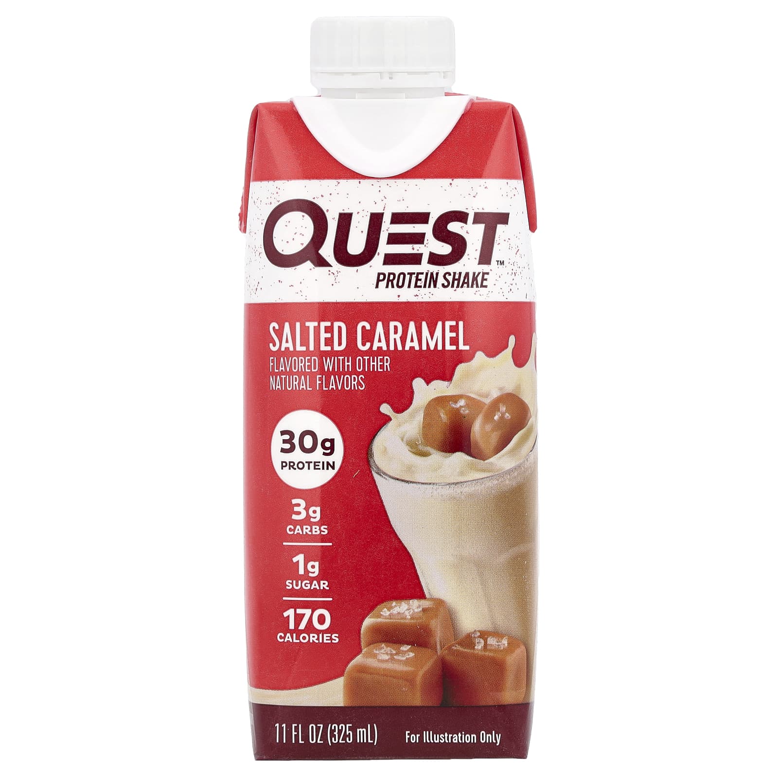 Quest Nutrition, Protein Shake, соленая карамель, 4 коктейля, 325 мл (11 жидк. Унций)