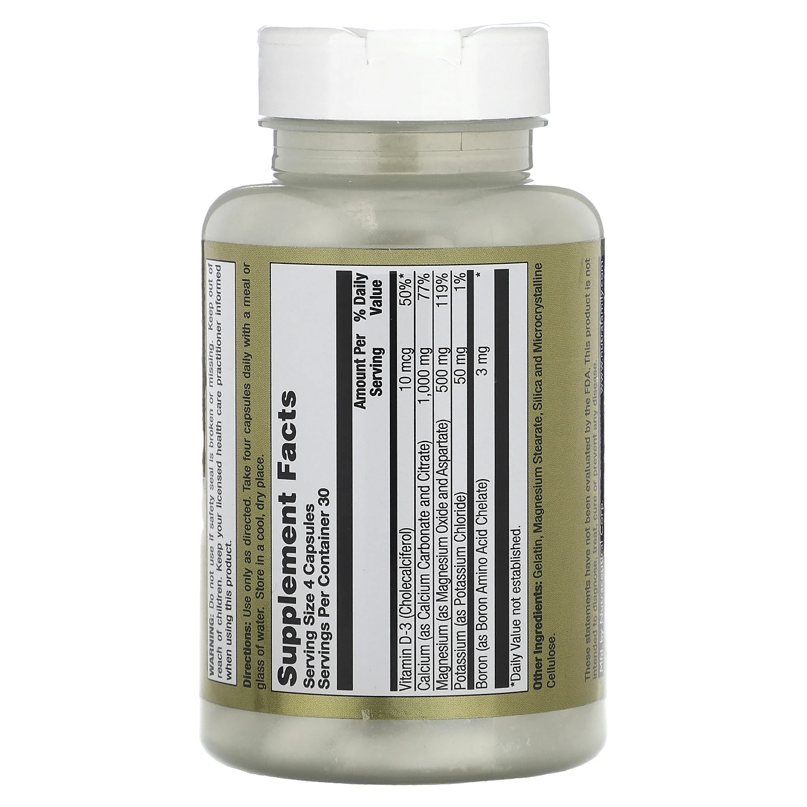 LifeTime Vitamins, Кальций и магний, калий, витамин D и бор, 120 капсул