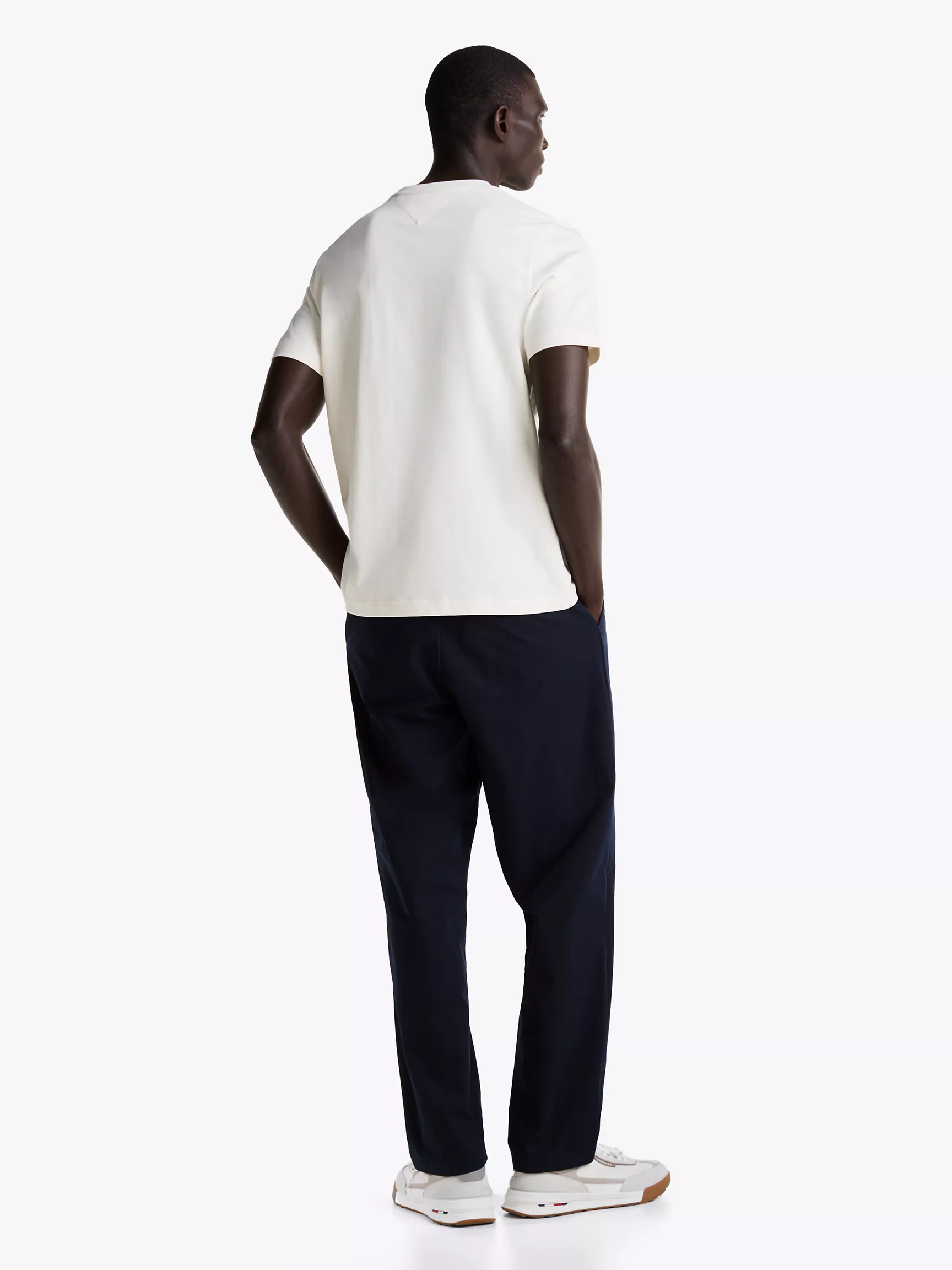 Мужская футболка Tommy Hilfiger, Футболка с вышитым логотипом Hilfiger в виде надписи