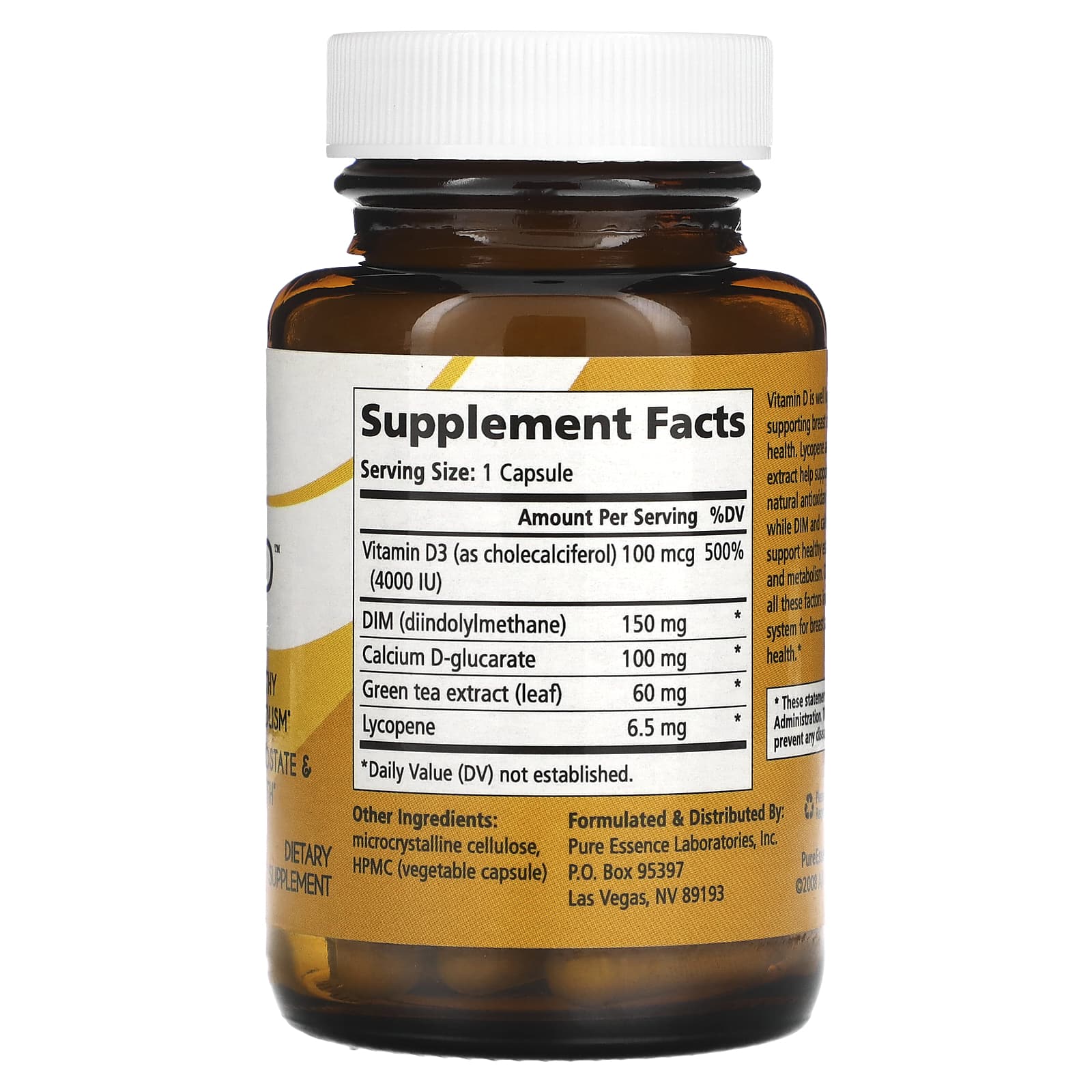 Pure Essence, DIM-D, 30 вегетарианских капсул