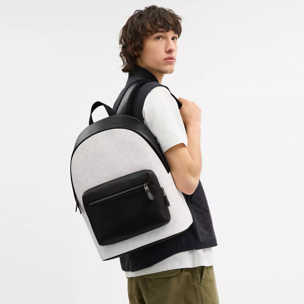 Рюкзак COACH West Backpack In Signature Canvas