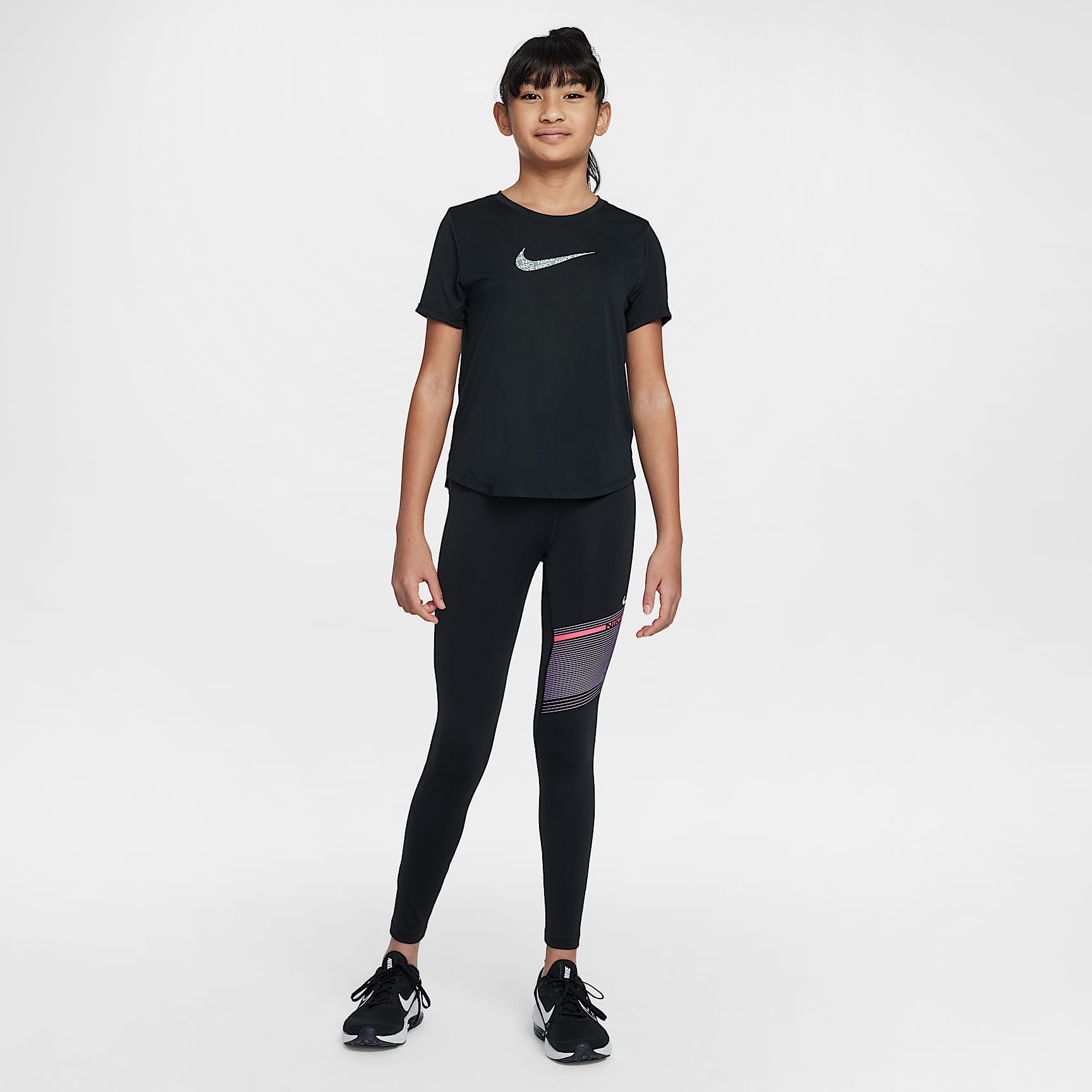 Nike Pro Girls' Dri-FIT Mid-Rise Leggings