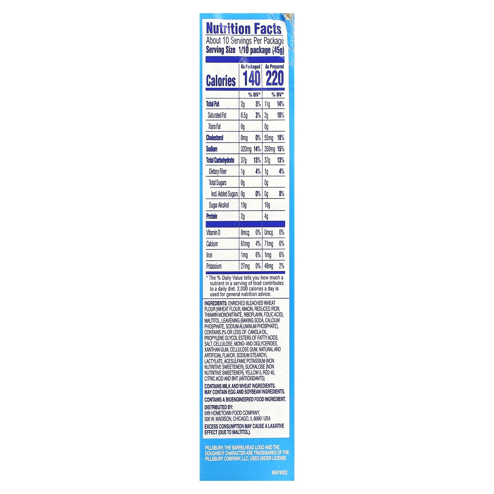 Pillsbury, Без сахара, премиальная смесь для выпечки, классический желтый, 454 г (16 унций)