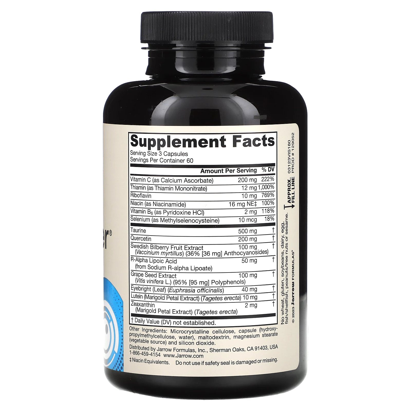 Jarrow Formulas, веганский оптимизатор зрения, 180 растительных капсул