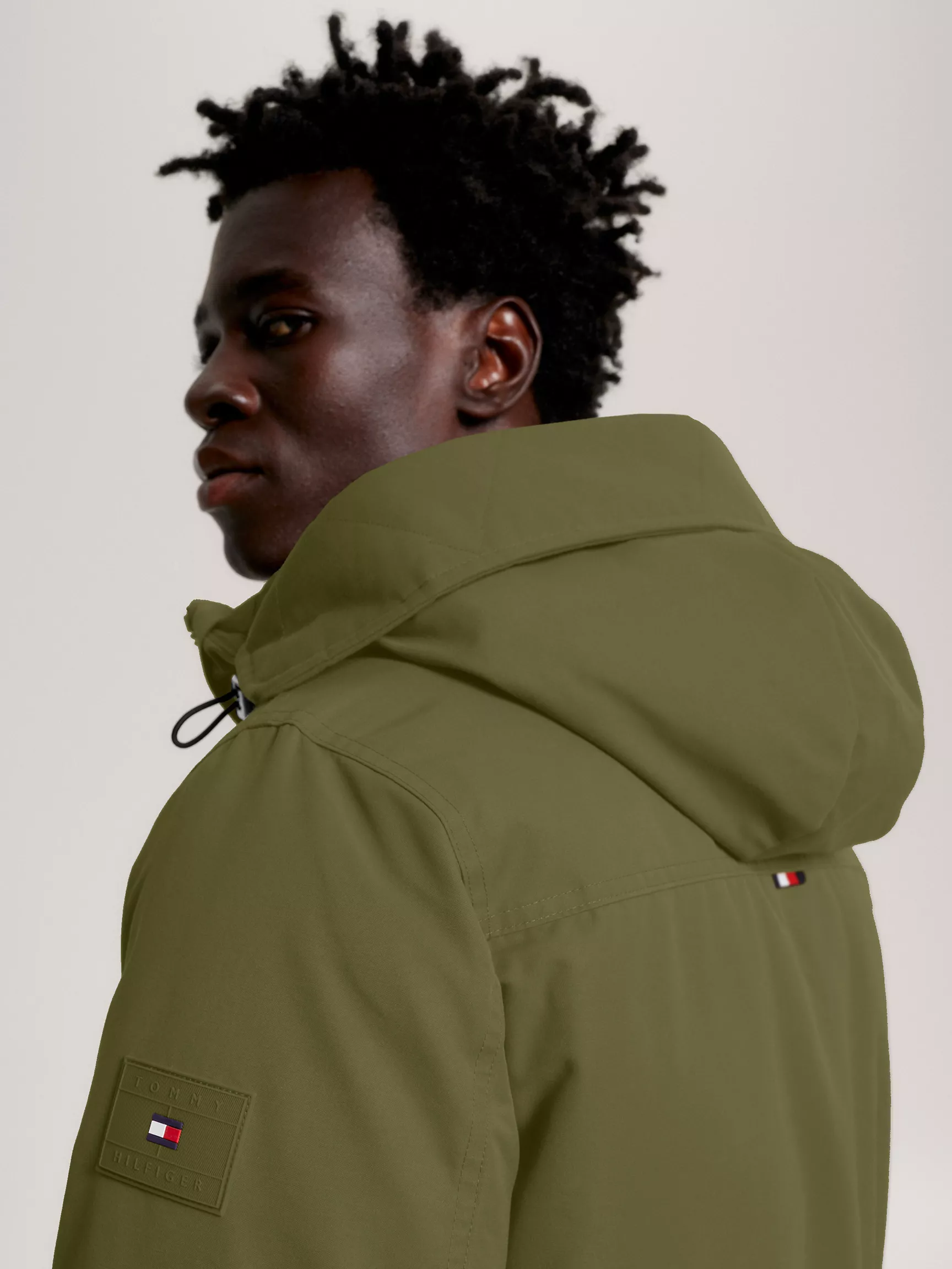 Мужская куртка Tommy Hilfiger, Легкая пуховая парка с капюшоном