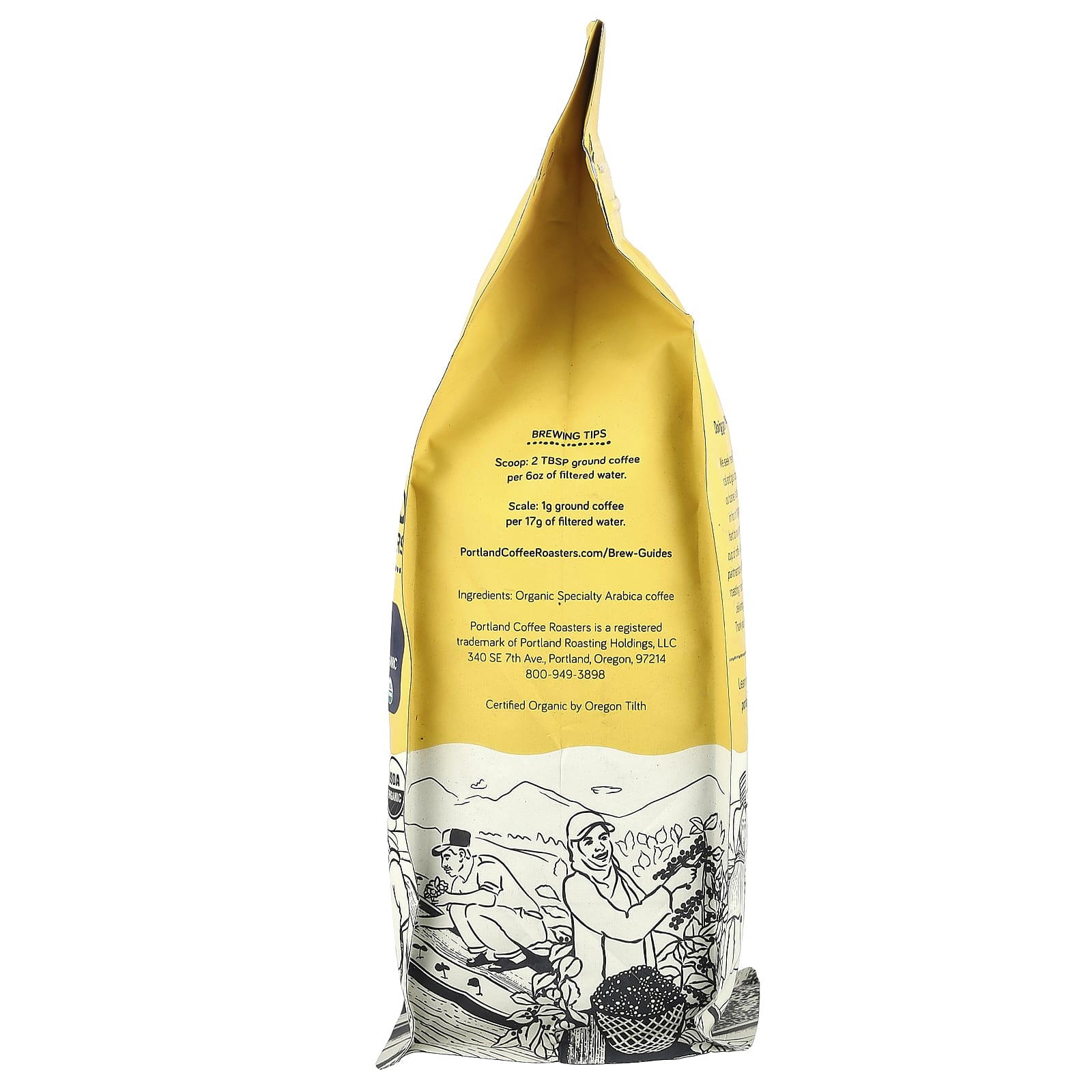 Portland Coffee Roasters, Органический кофе, цельные зерна, жирной обжарки, темная суматра, 340 г (12 унций)