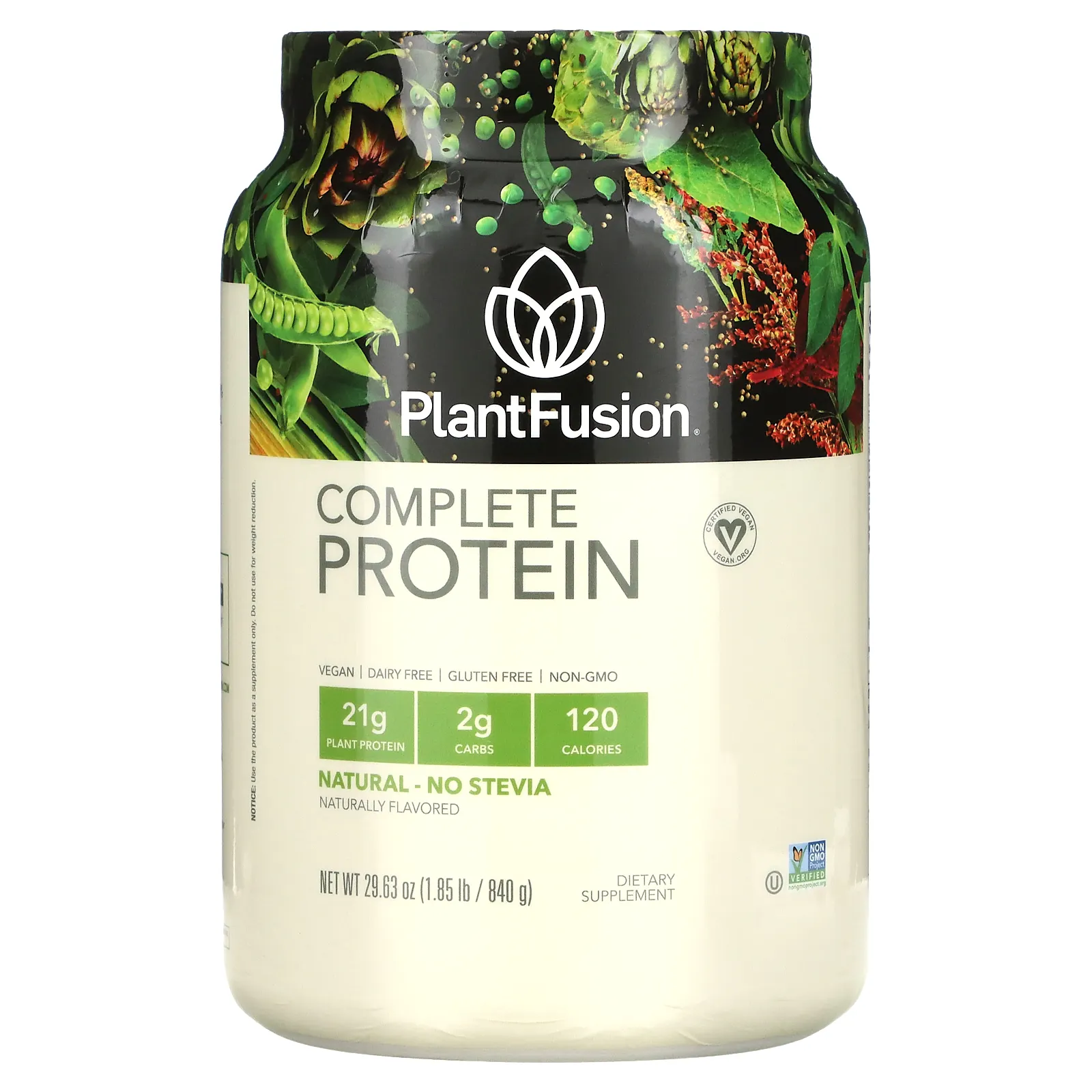 PlantFusion, Complete Protein, натуральный вкус, 840 г