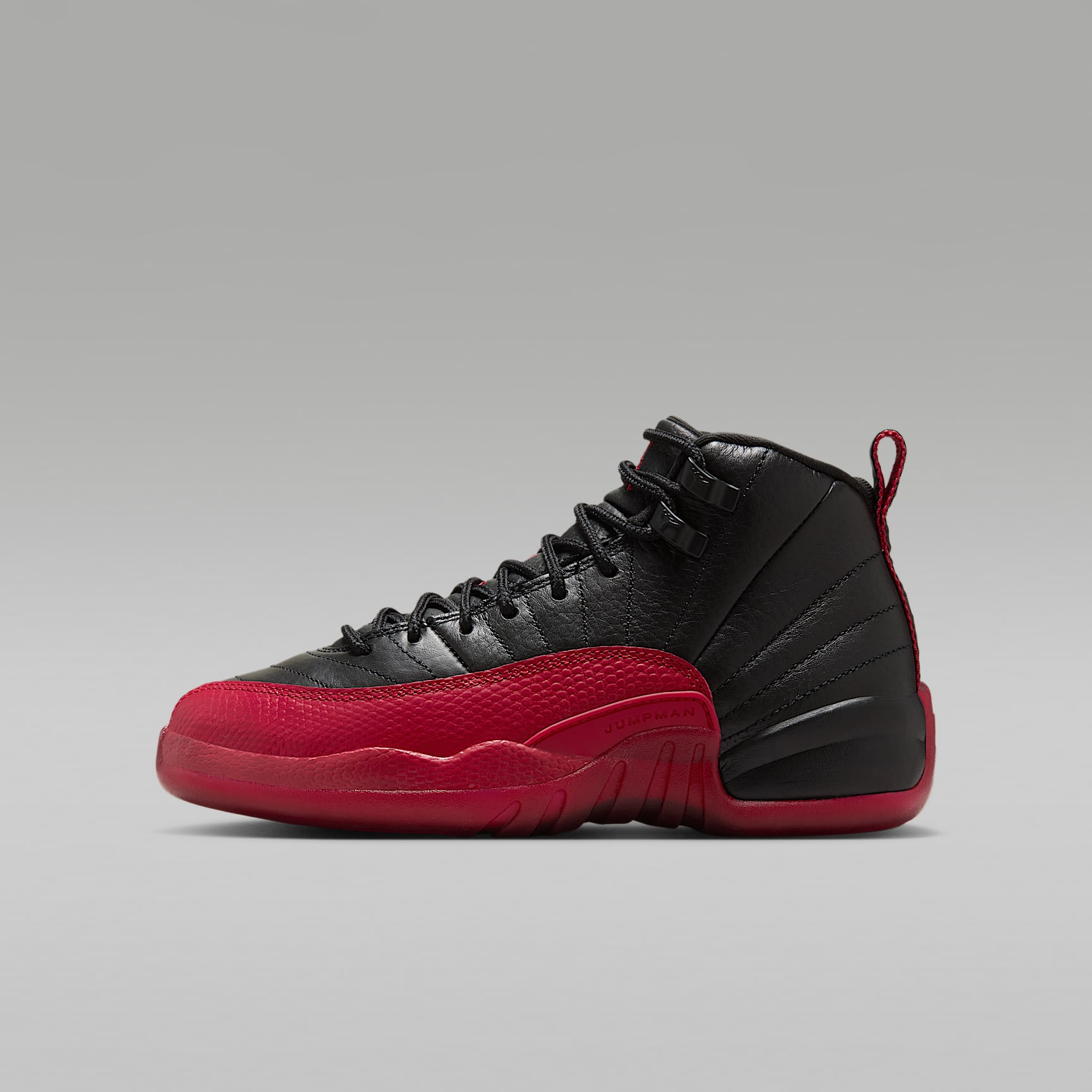 Air Jordan 12 Retro "Black and Varsity Red" Big Kids' Shoes