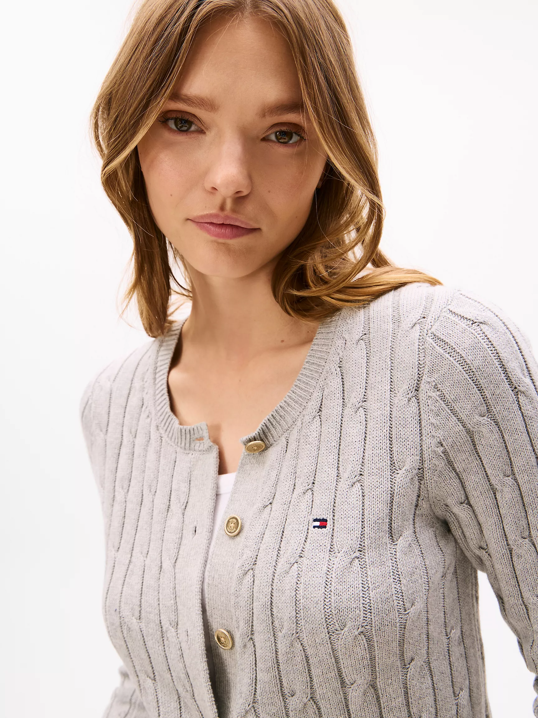 Женский свитер Tommy Hilfiger, Кардиган с узором "косы"