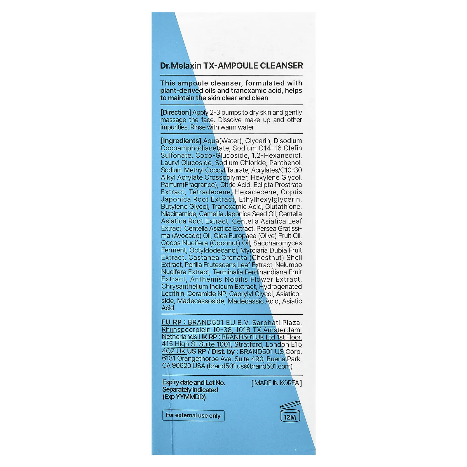 Dr.Melaxin, X-Ampoule очищающее средство, 100 мл (3,38 жидк. унции)