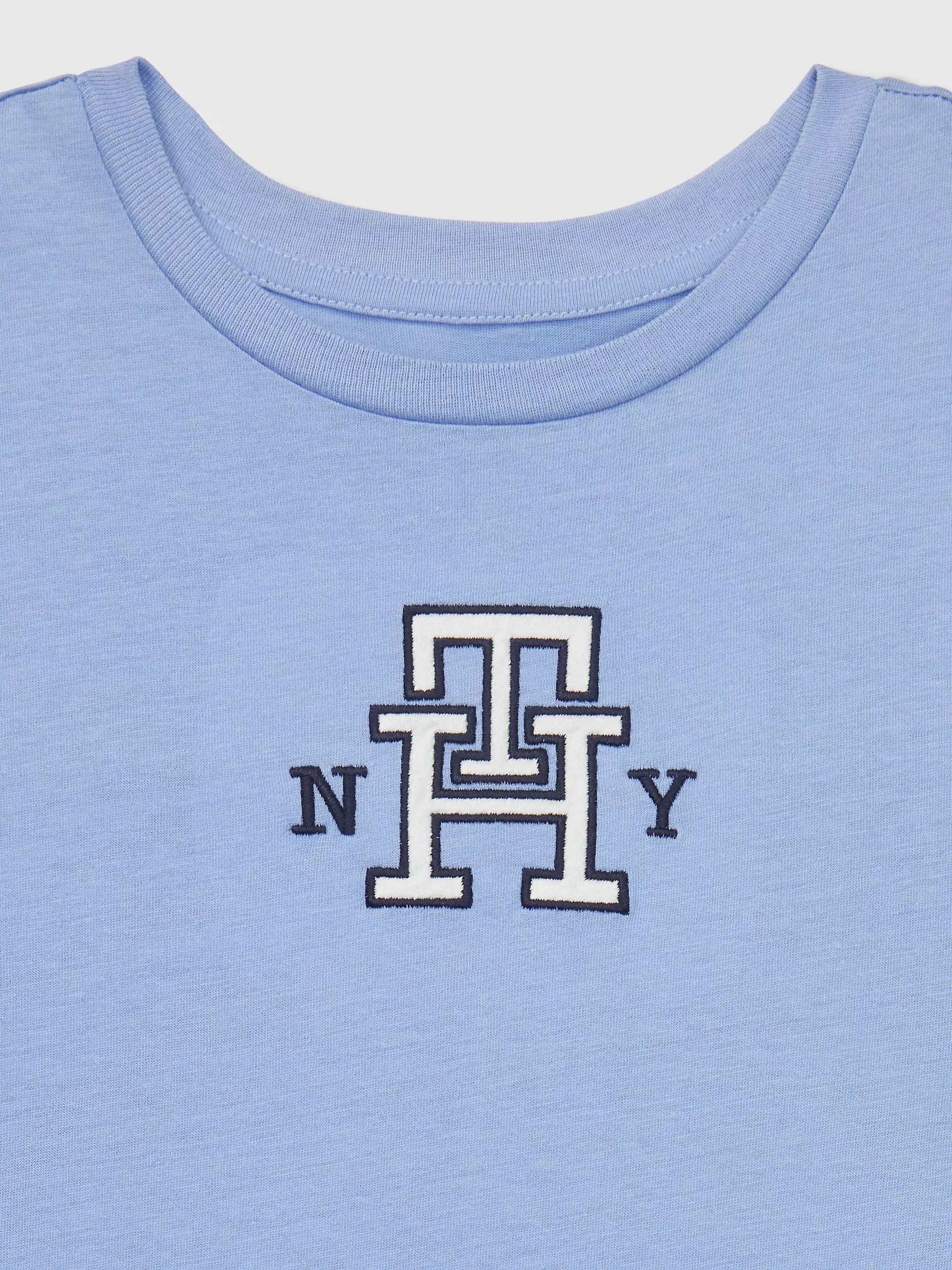 Футболка для девочек Tommy Hilfiger, Детская футболка из сатина с аппликацией логотипа