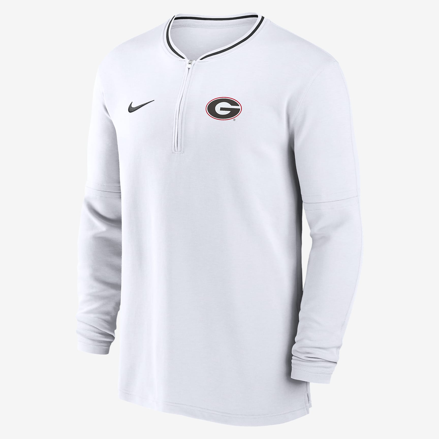 Georgia Bulldogs Sideline Coach Men's Nike Dri-FIT College 1/2-Zip Long-Sleeve Top
